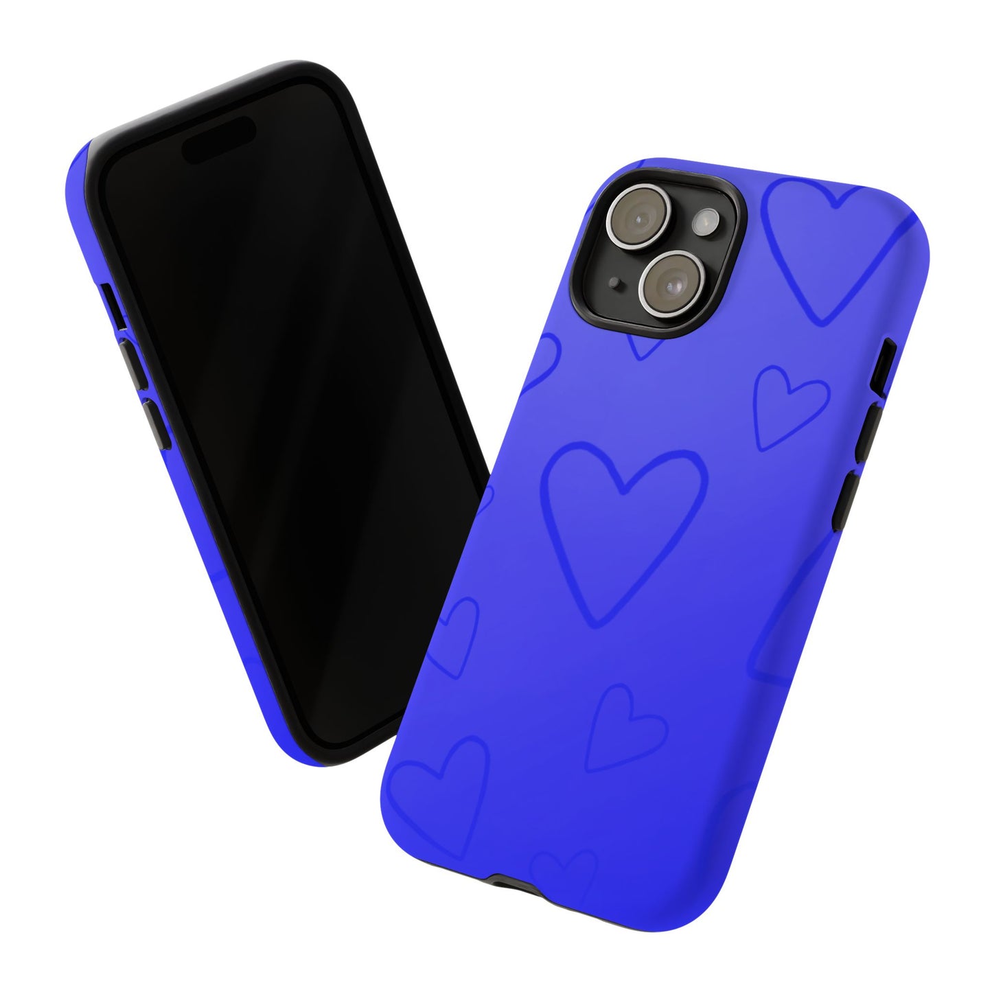 Hearts Blue Tough Cases