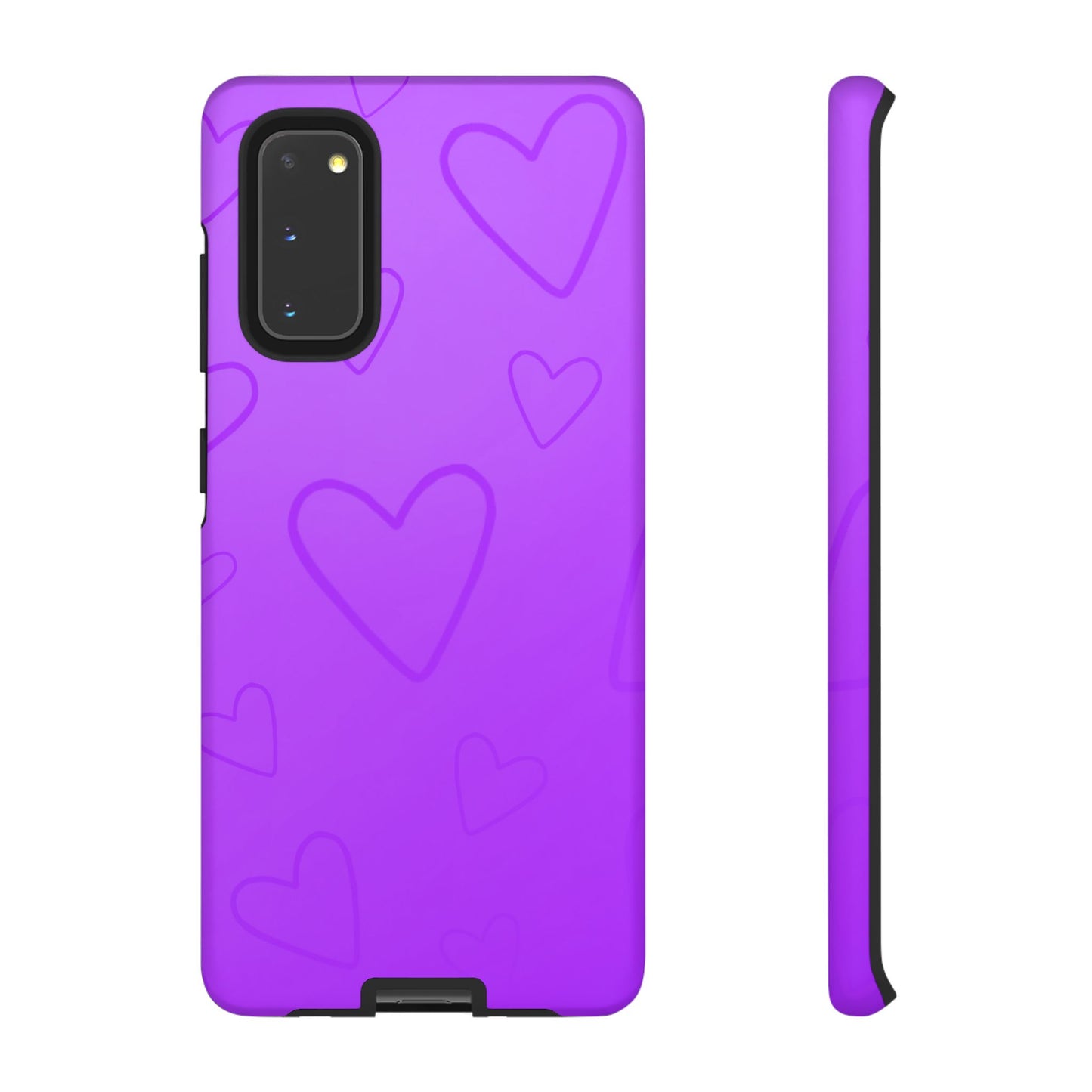 Hearts Purple Tough Cases