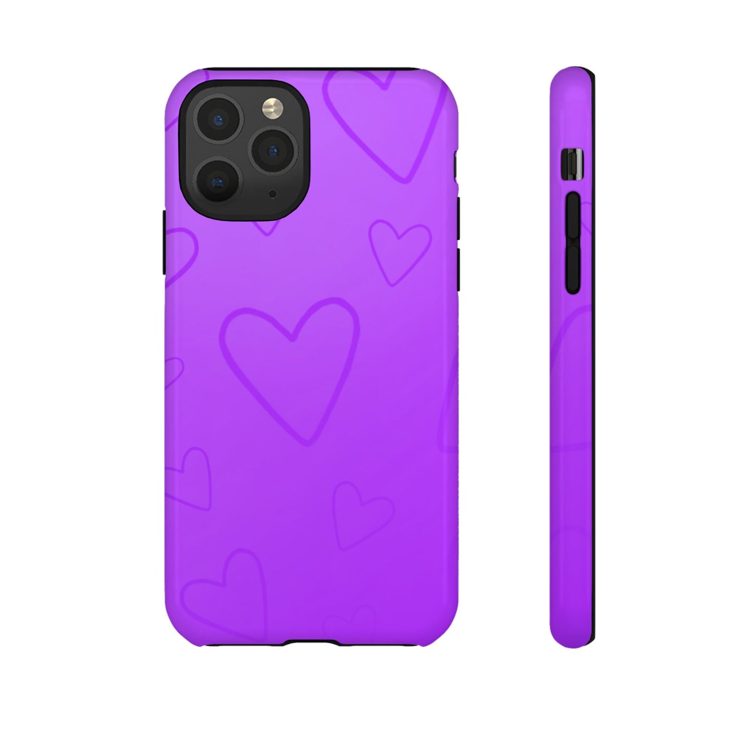 Hearts Purple Tough Cases