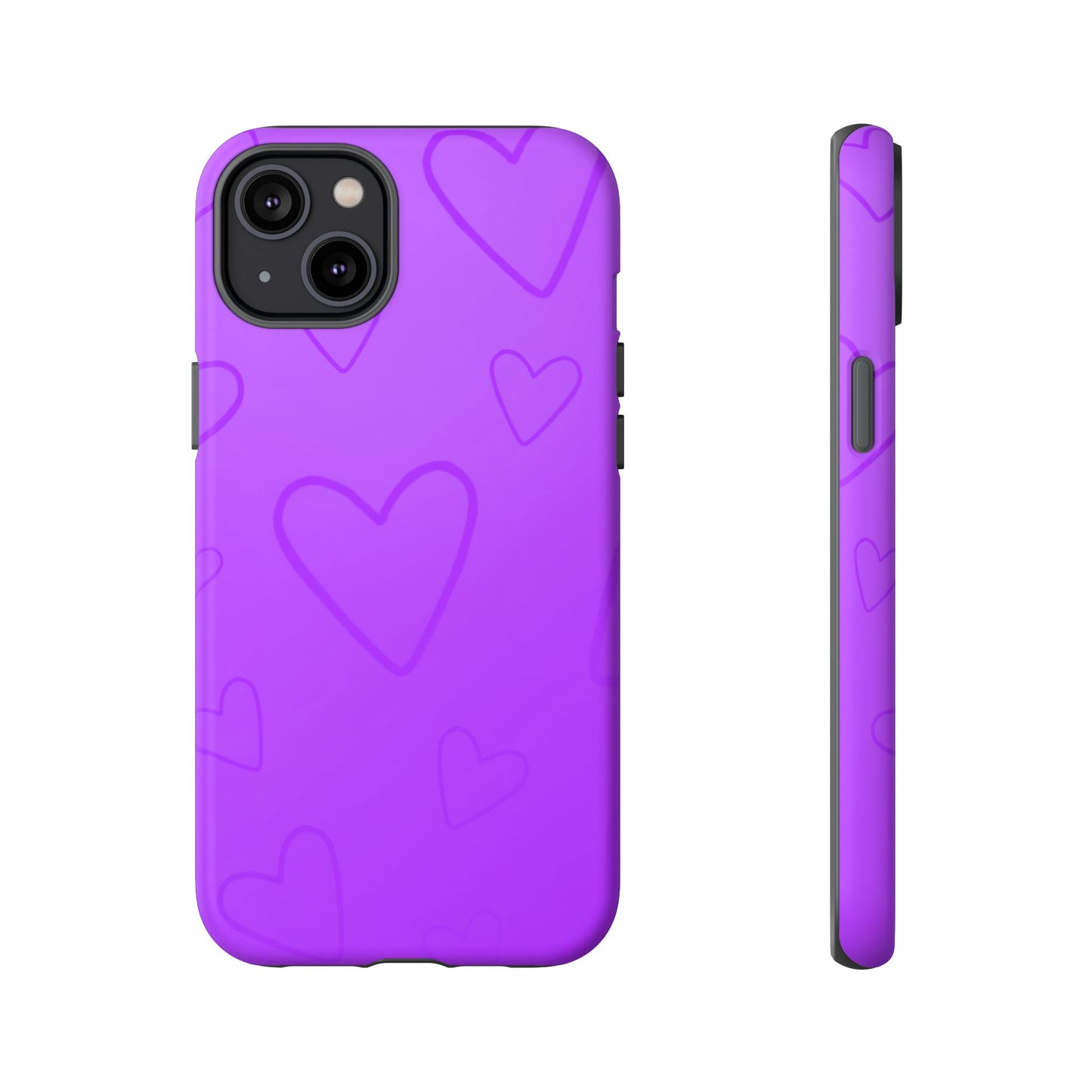 Hearts Purple Tough Cases