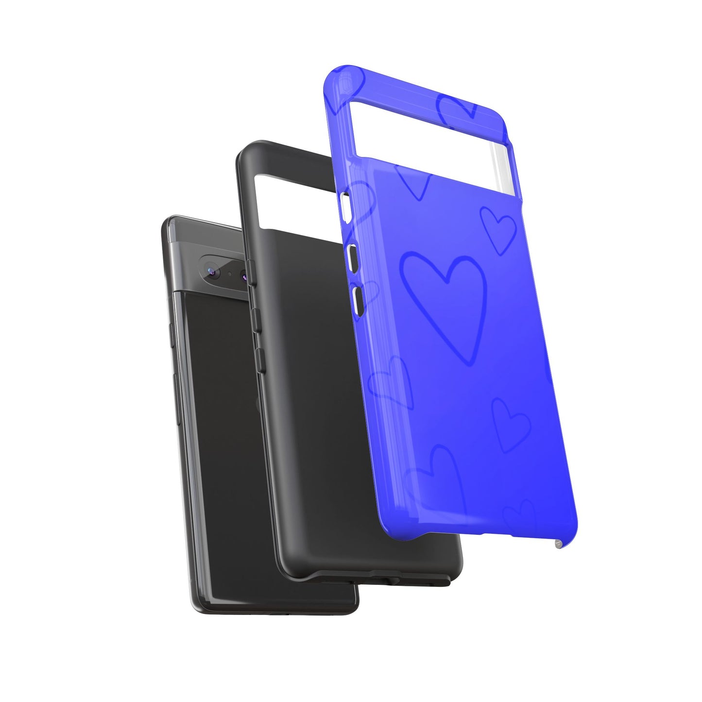 Hearts Blue Tough Cases