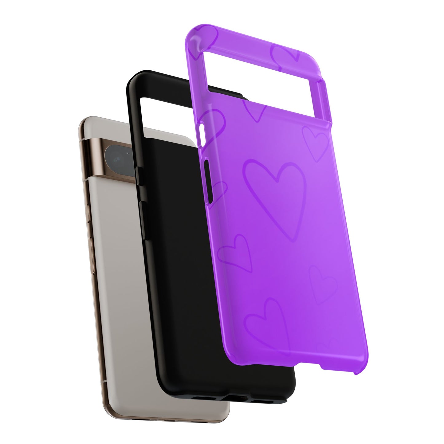 Hearts Purple Tough Cases