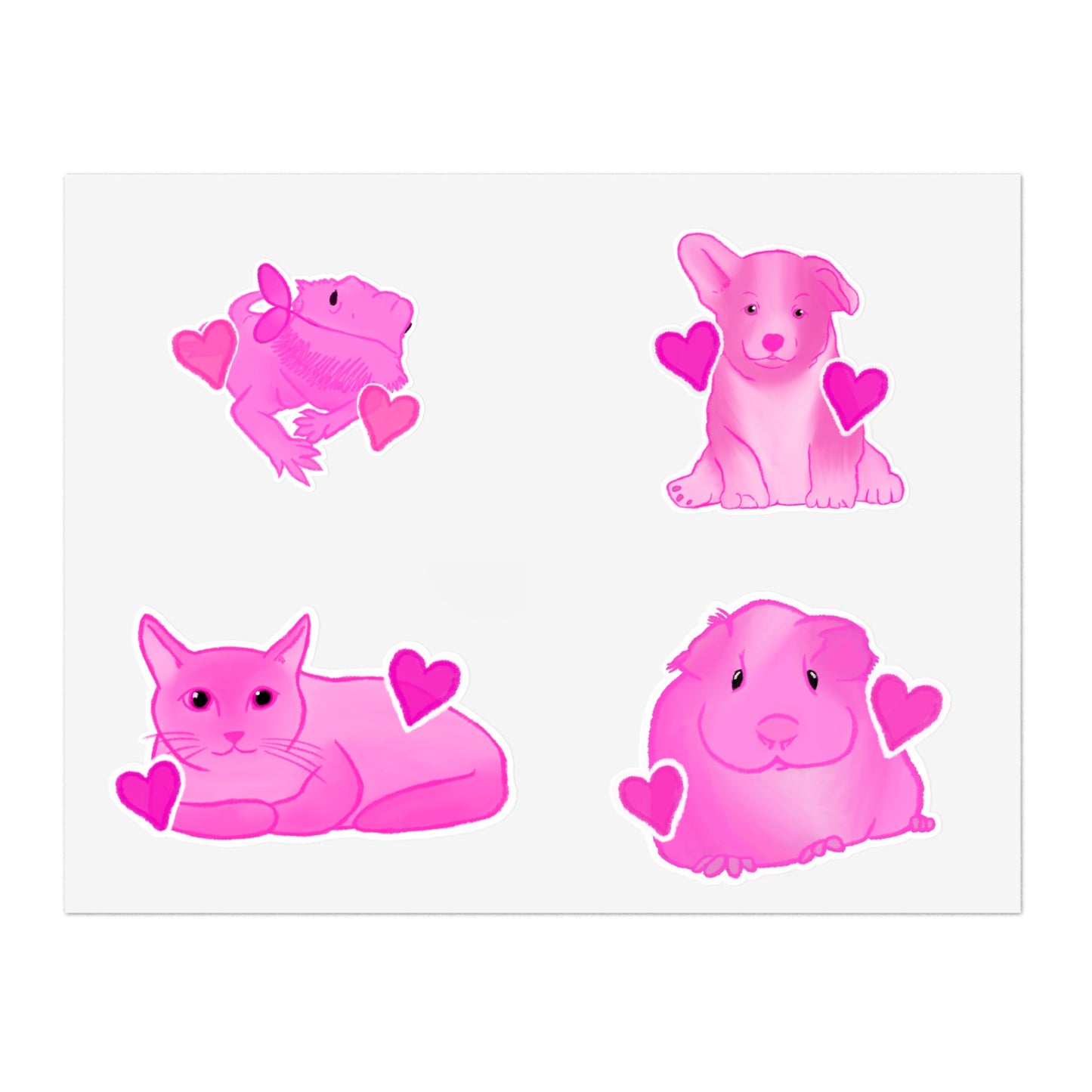 Pink Pet Sticker Sheets