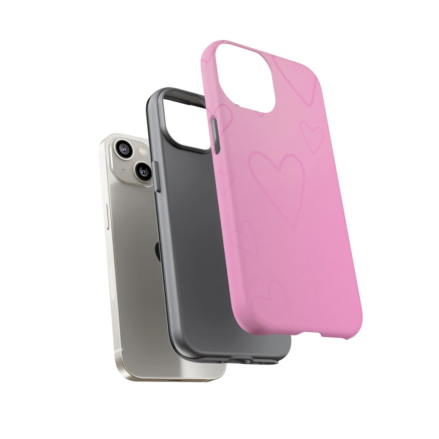 Hearts Pink Tough Cases