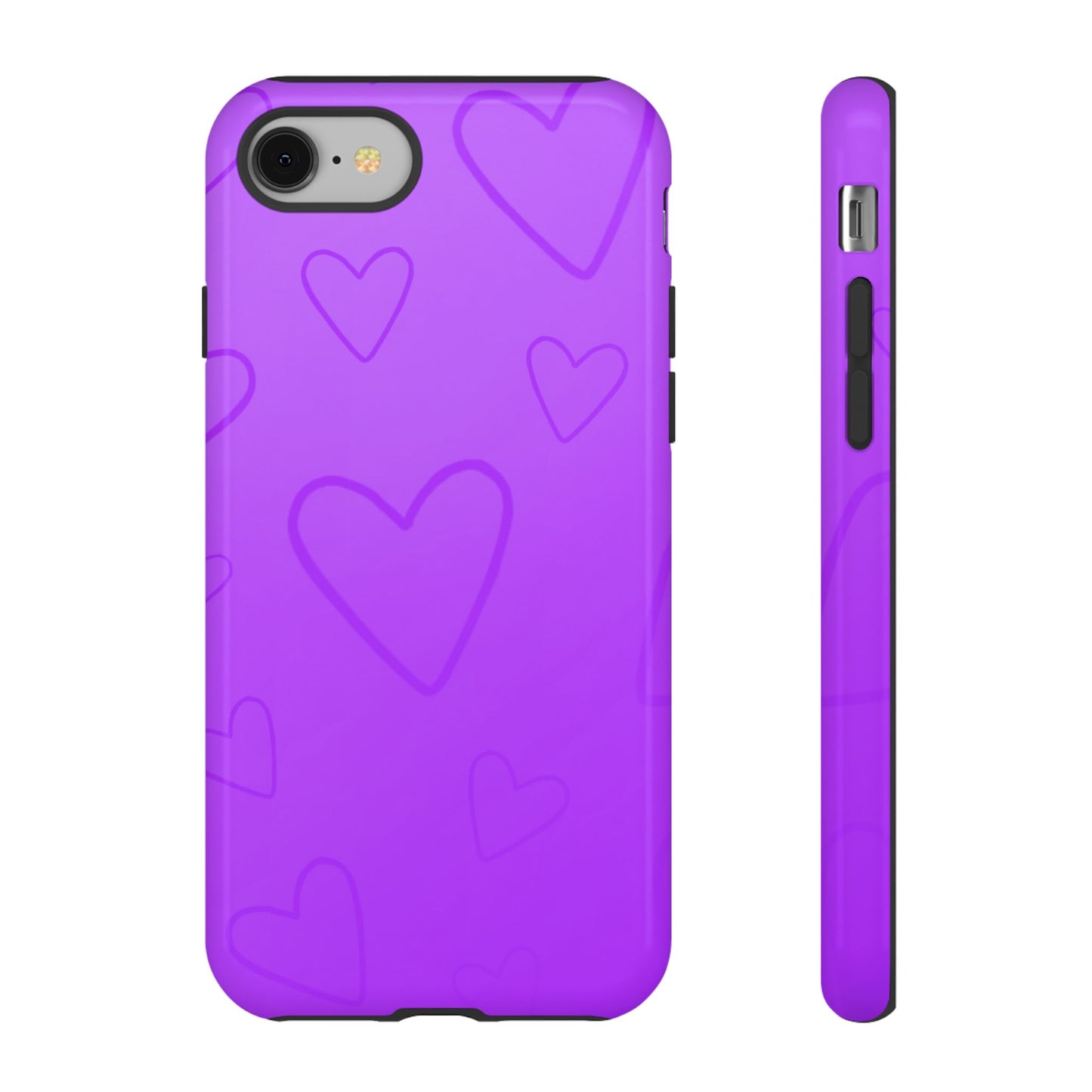 Hearts Purple Tough Cases