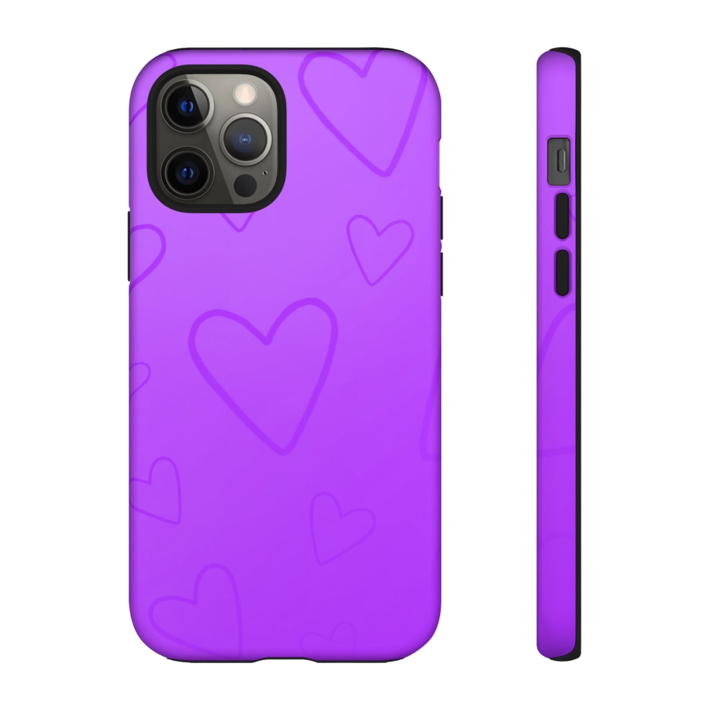 Hearts Purple Tough Cases