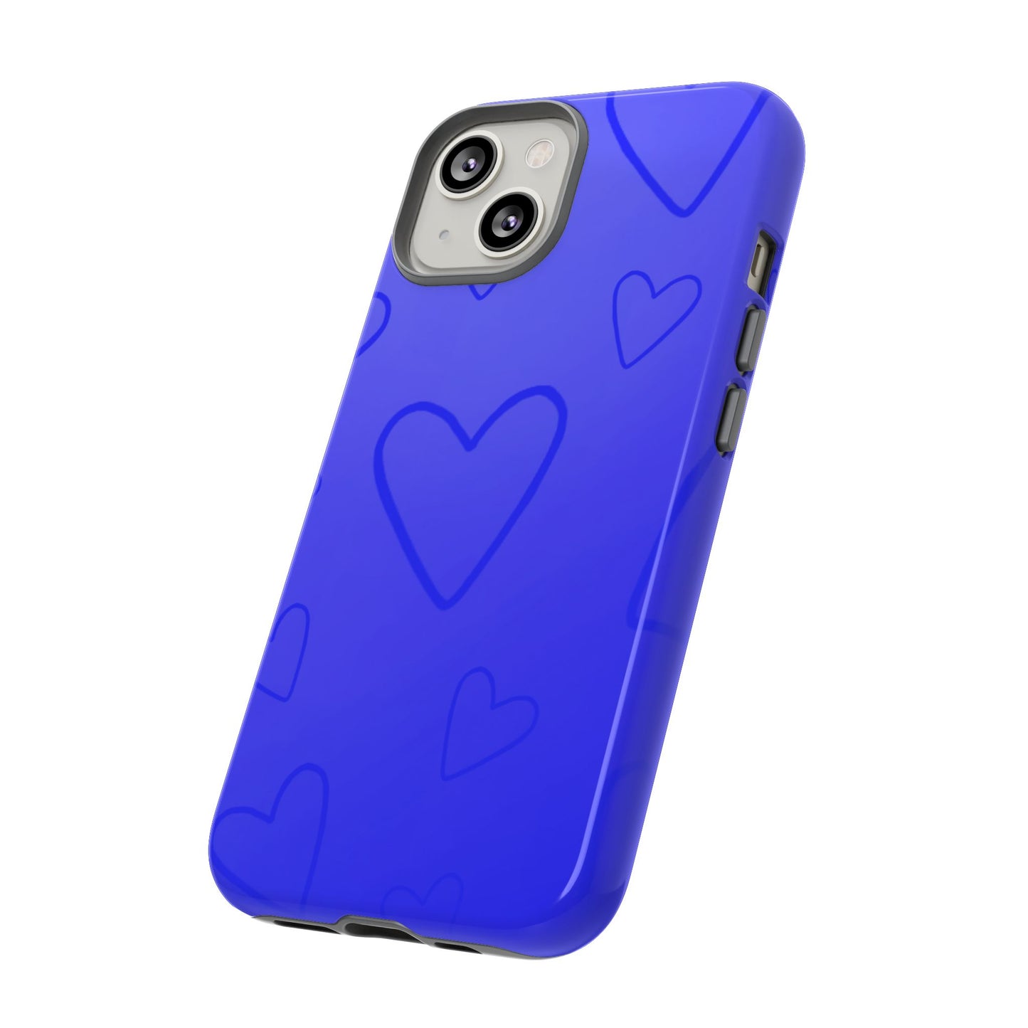 Hearts Blue Tough Cases