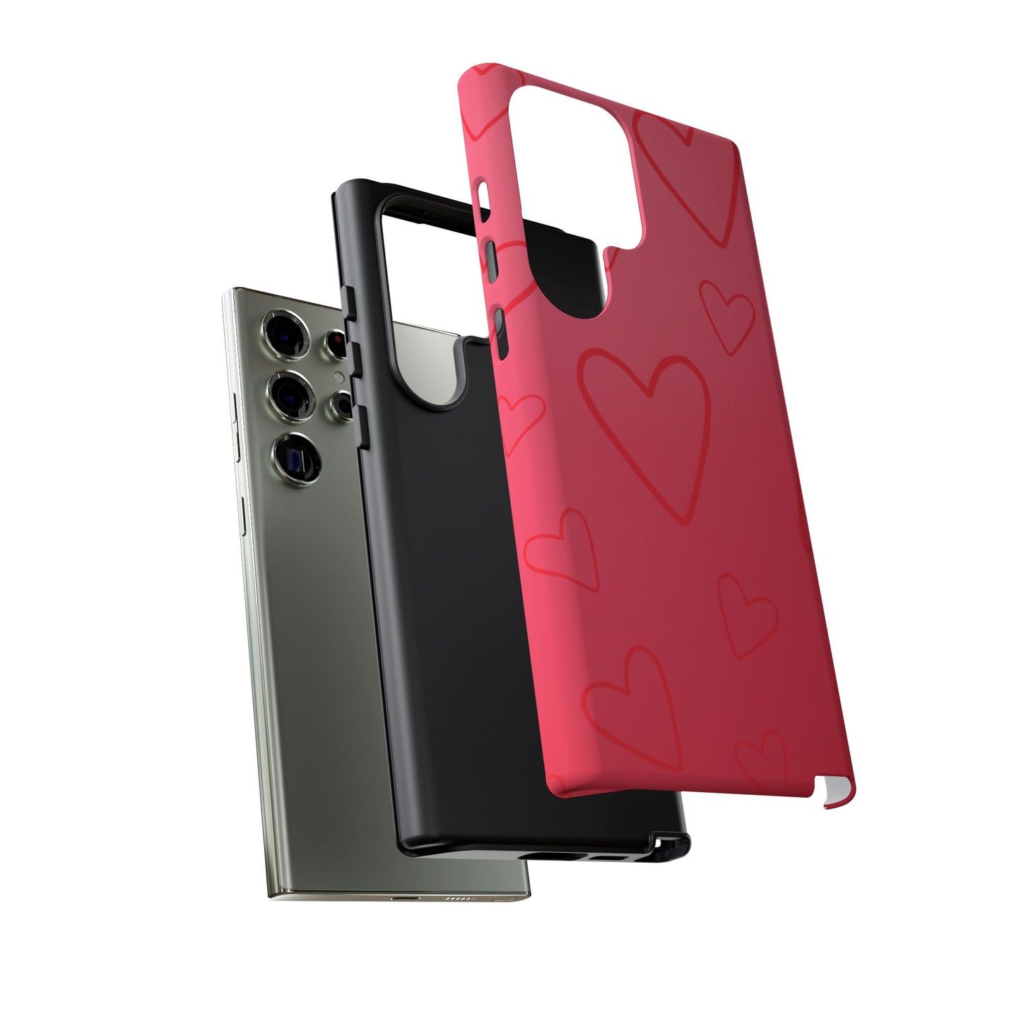 Hearts Red Tough Cases