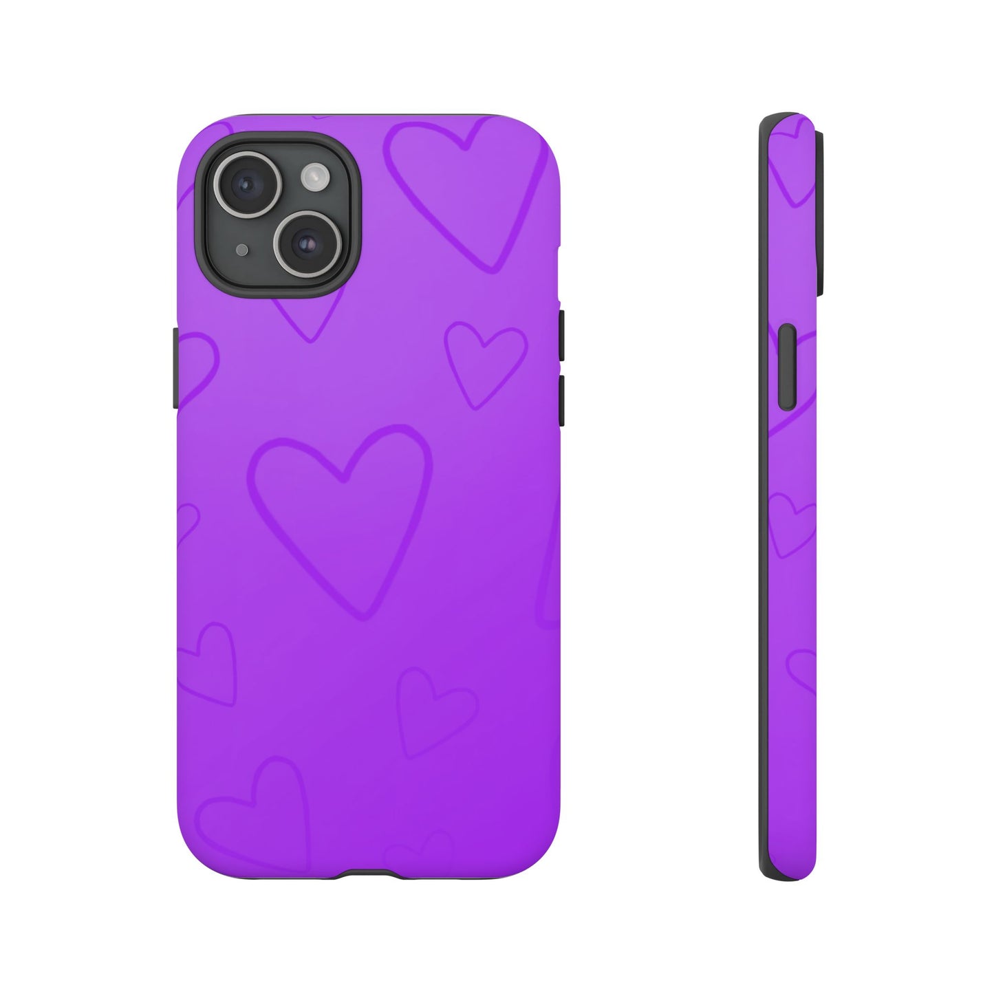 Hearts Purple Tough Cases