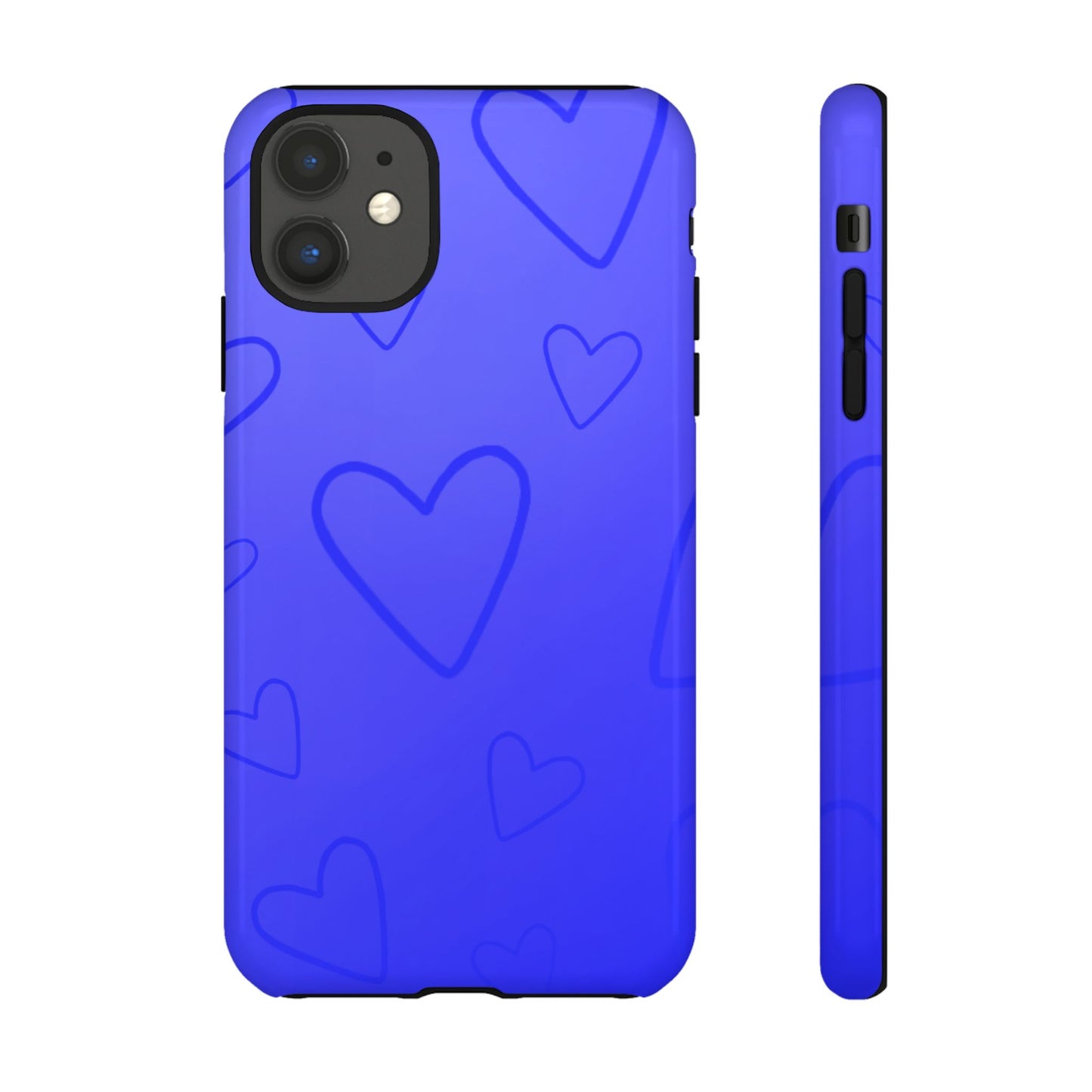 Hearts Blue Tough Cases