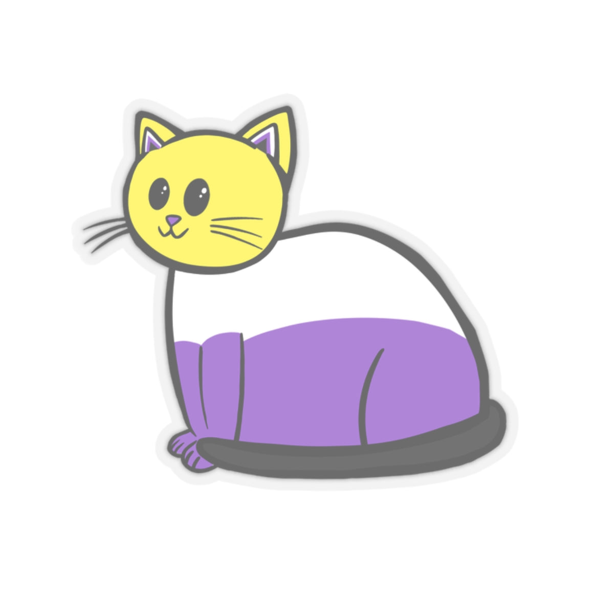 Non Binary Cat Sticker