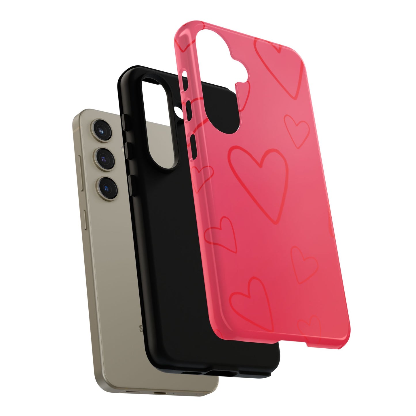 Hearts Red Tough Cases