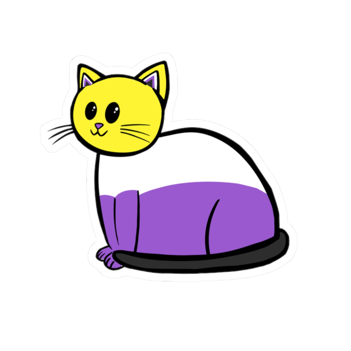 Non Binary Cat Sticker