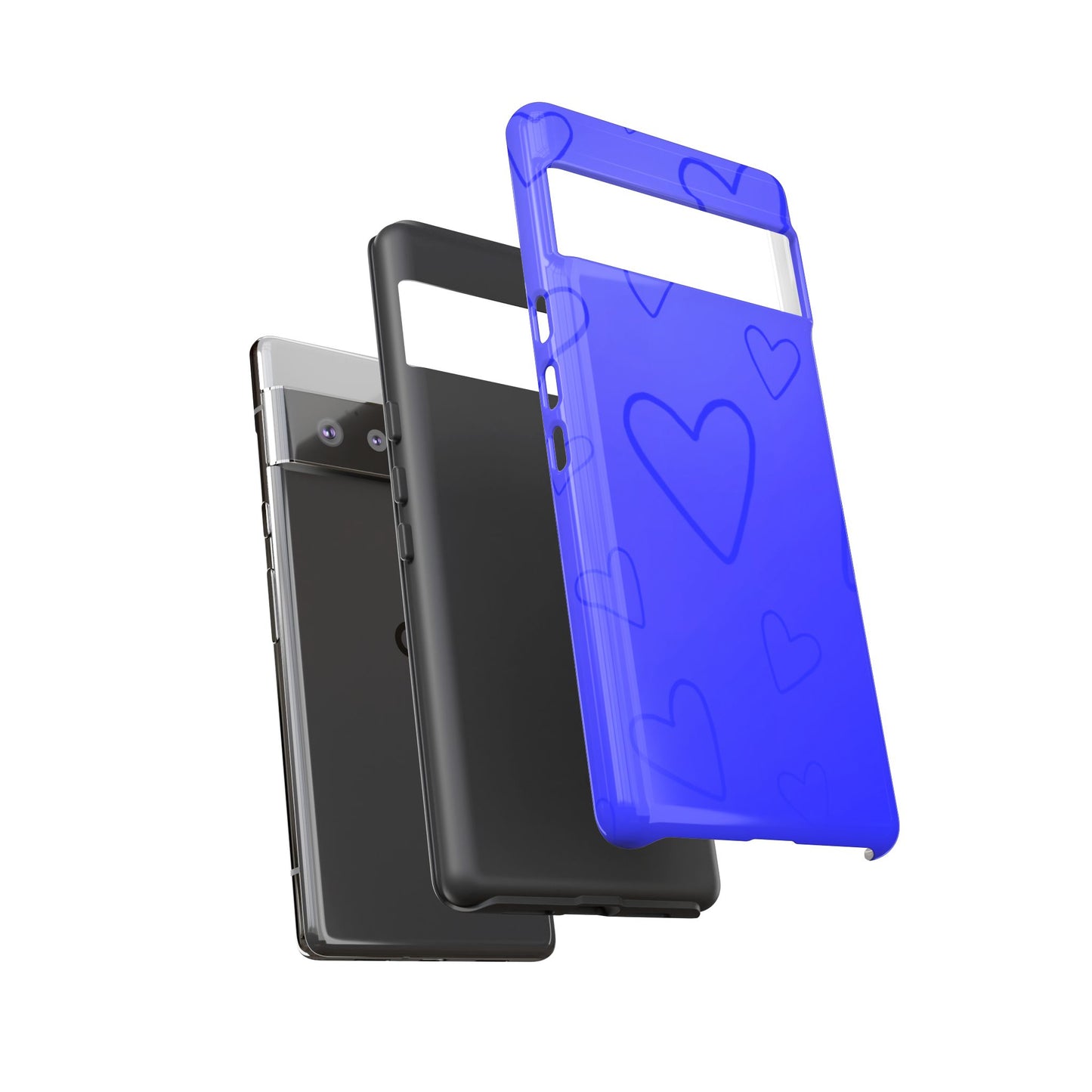 Hearts Blue Tough Cases