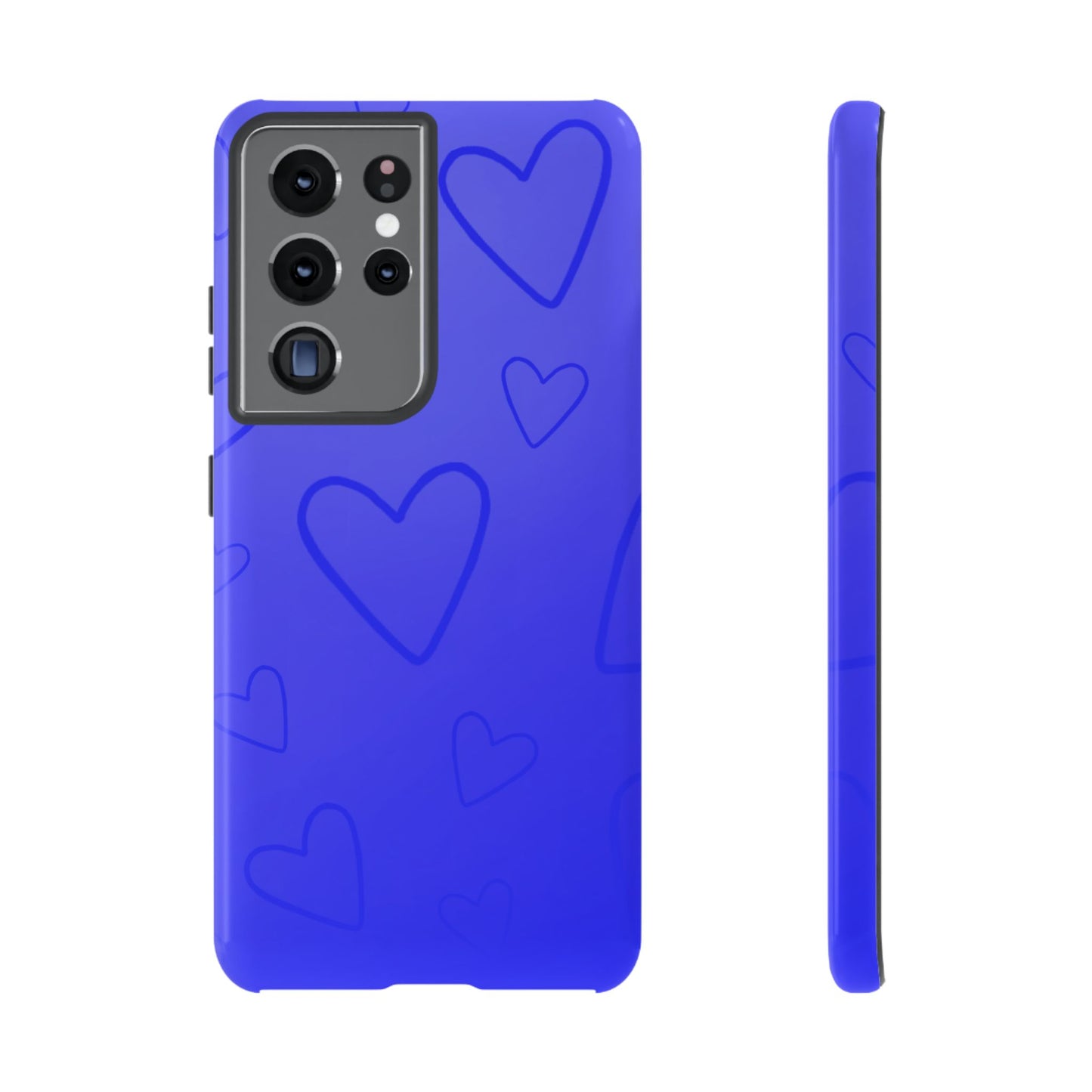 Hearts Blue Tough Cases