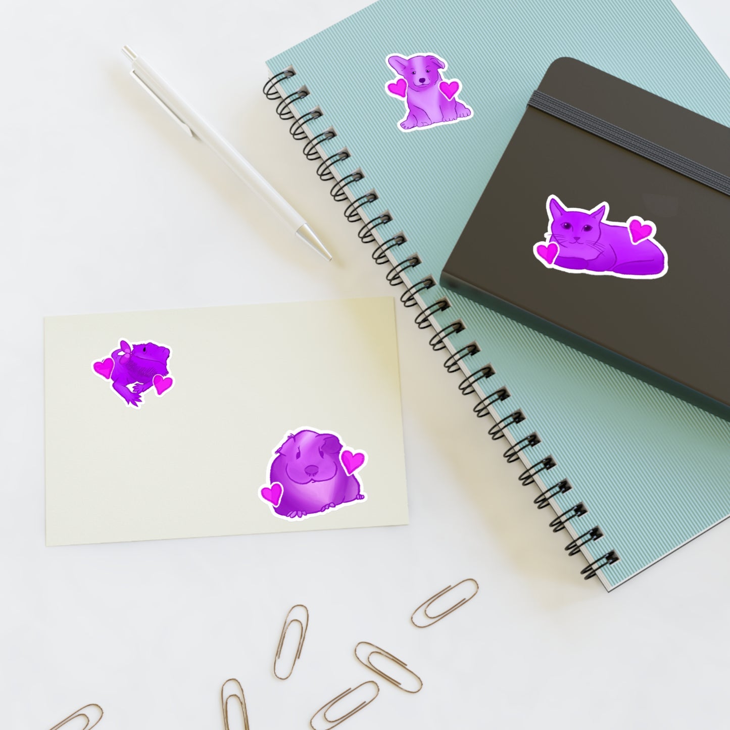 Purple Pet Sticker Sheets