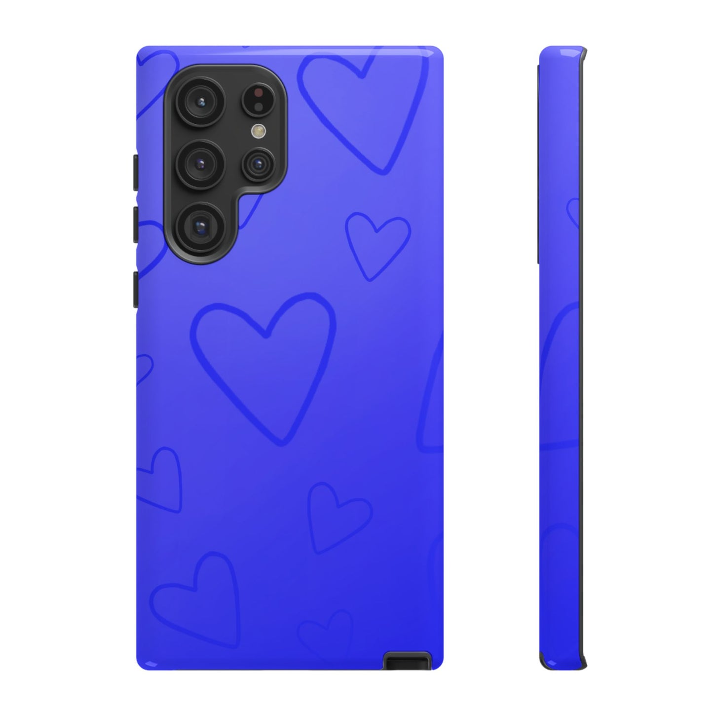 Hearts Blue Tough Cases