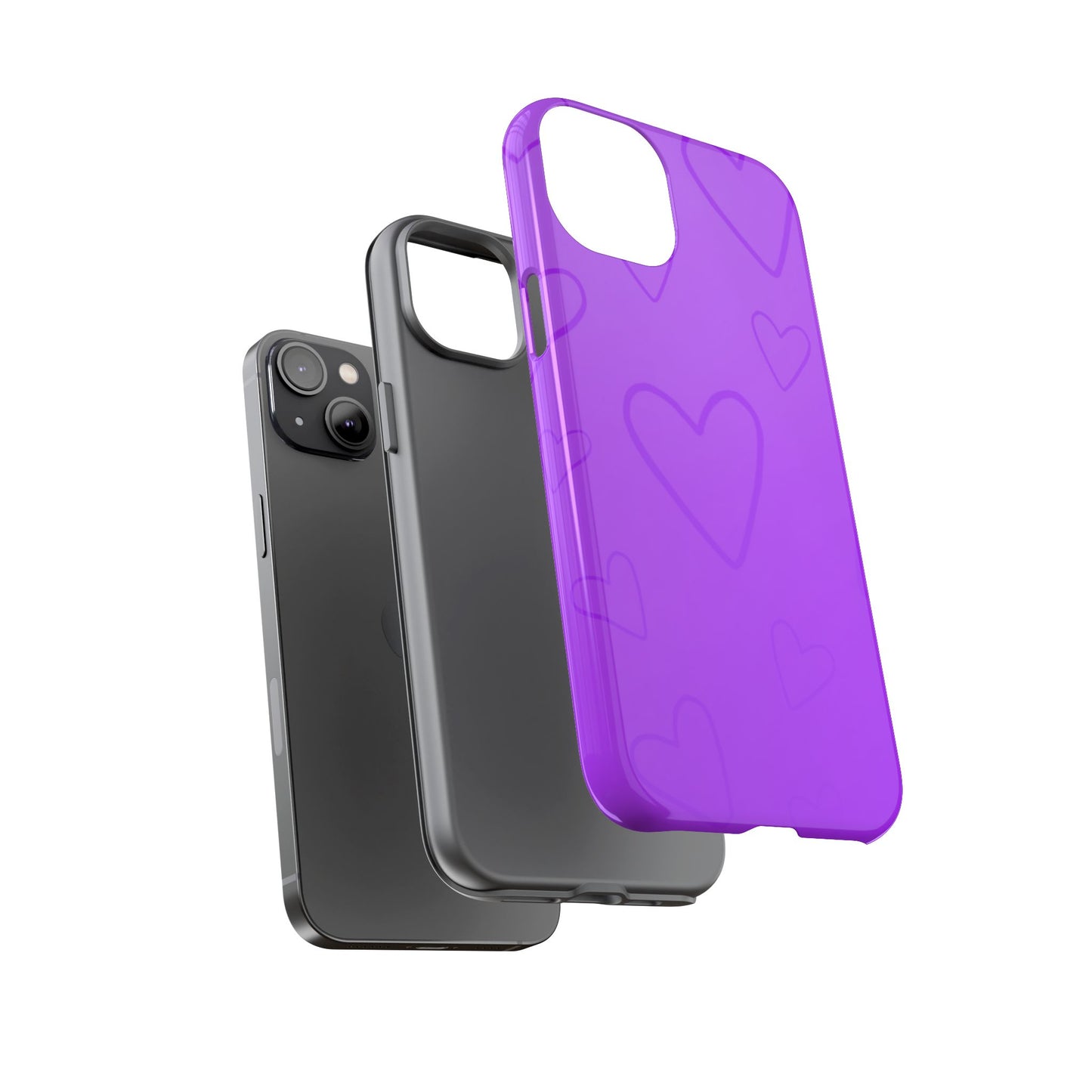 Hearts Purple Tough Cases