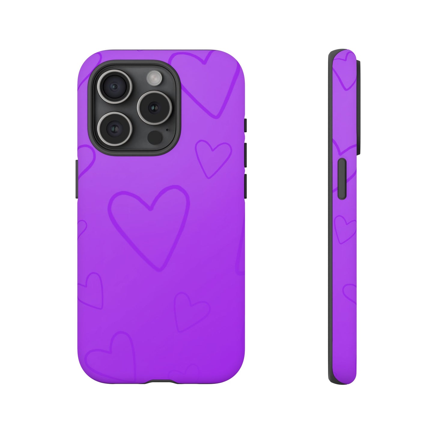 Hearts Purple Tough Cases