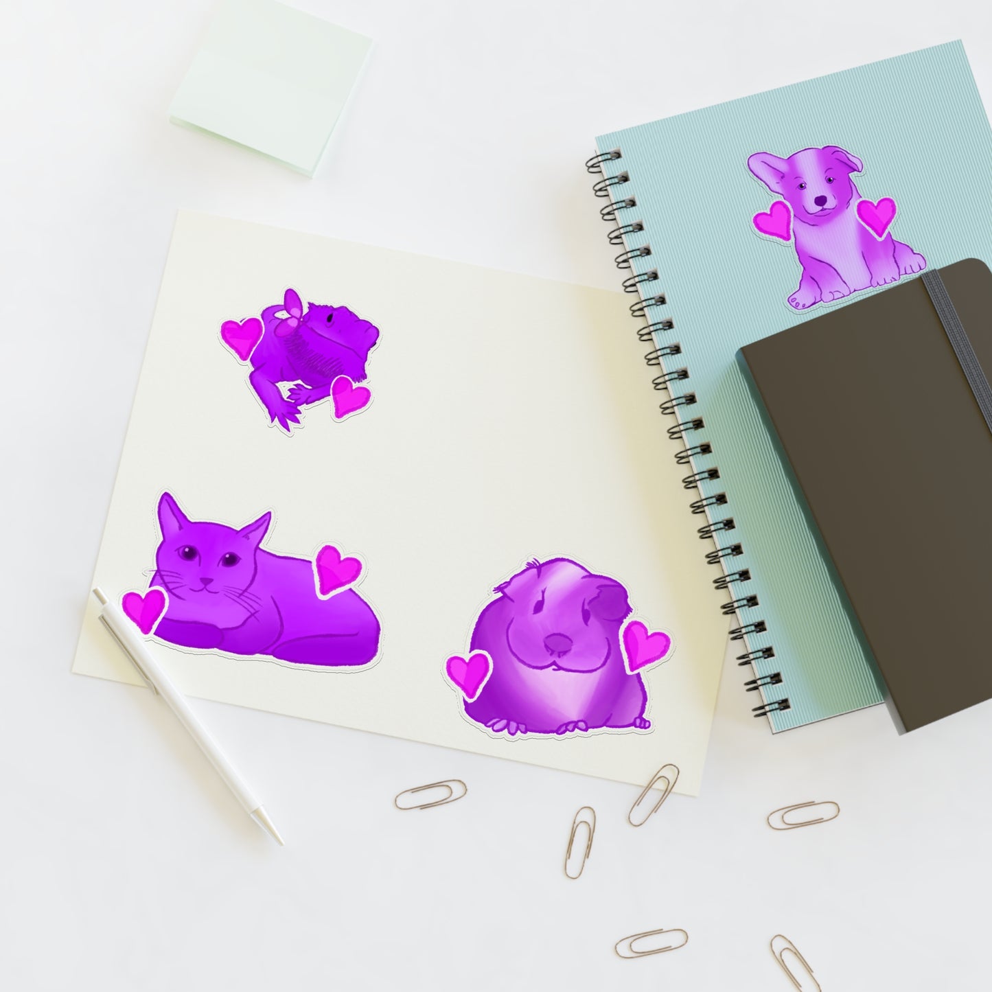 Purple Pet Sticker Sheets