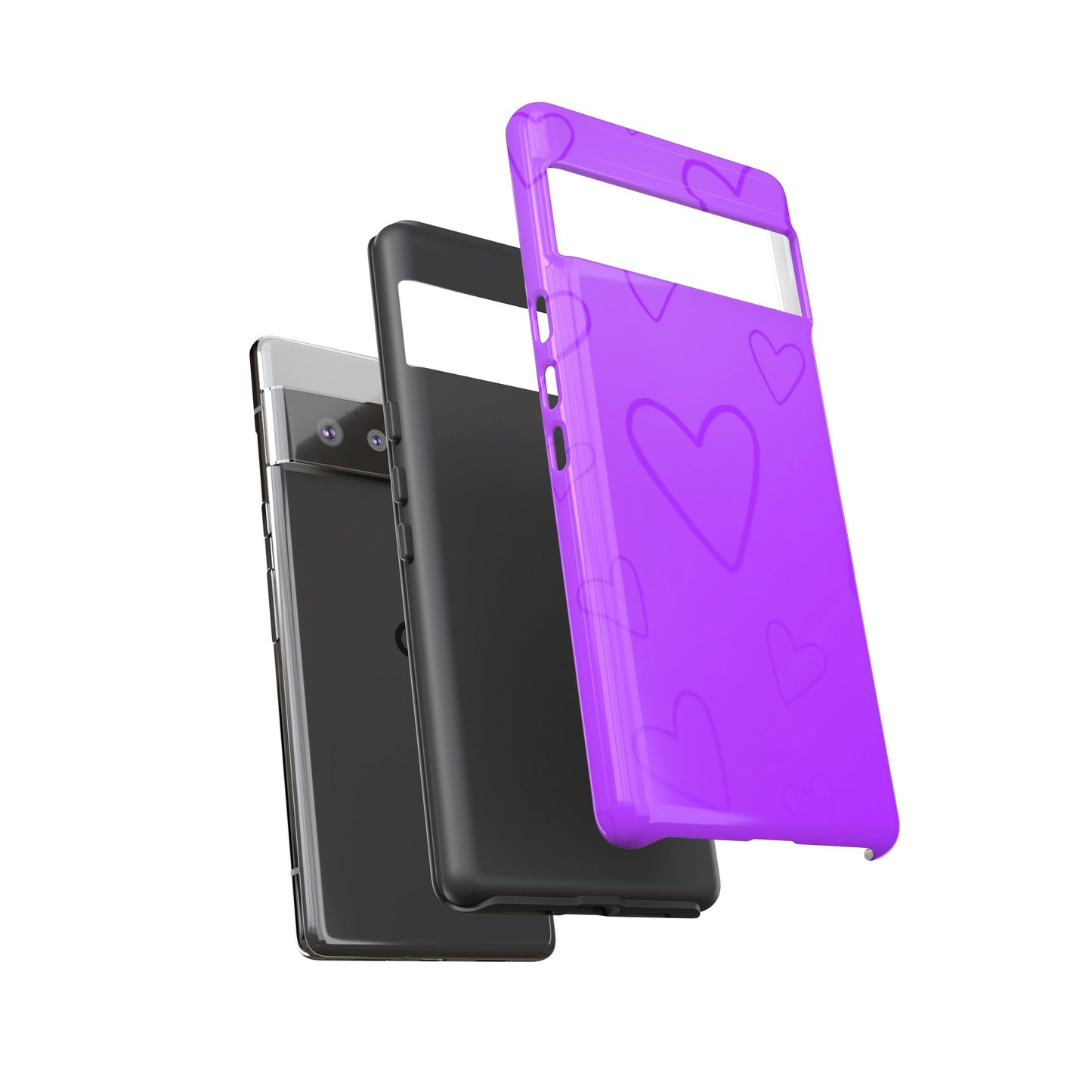 Hearts Purple Tough Cases