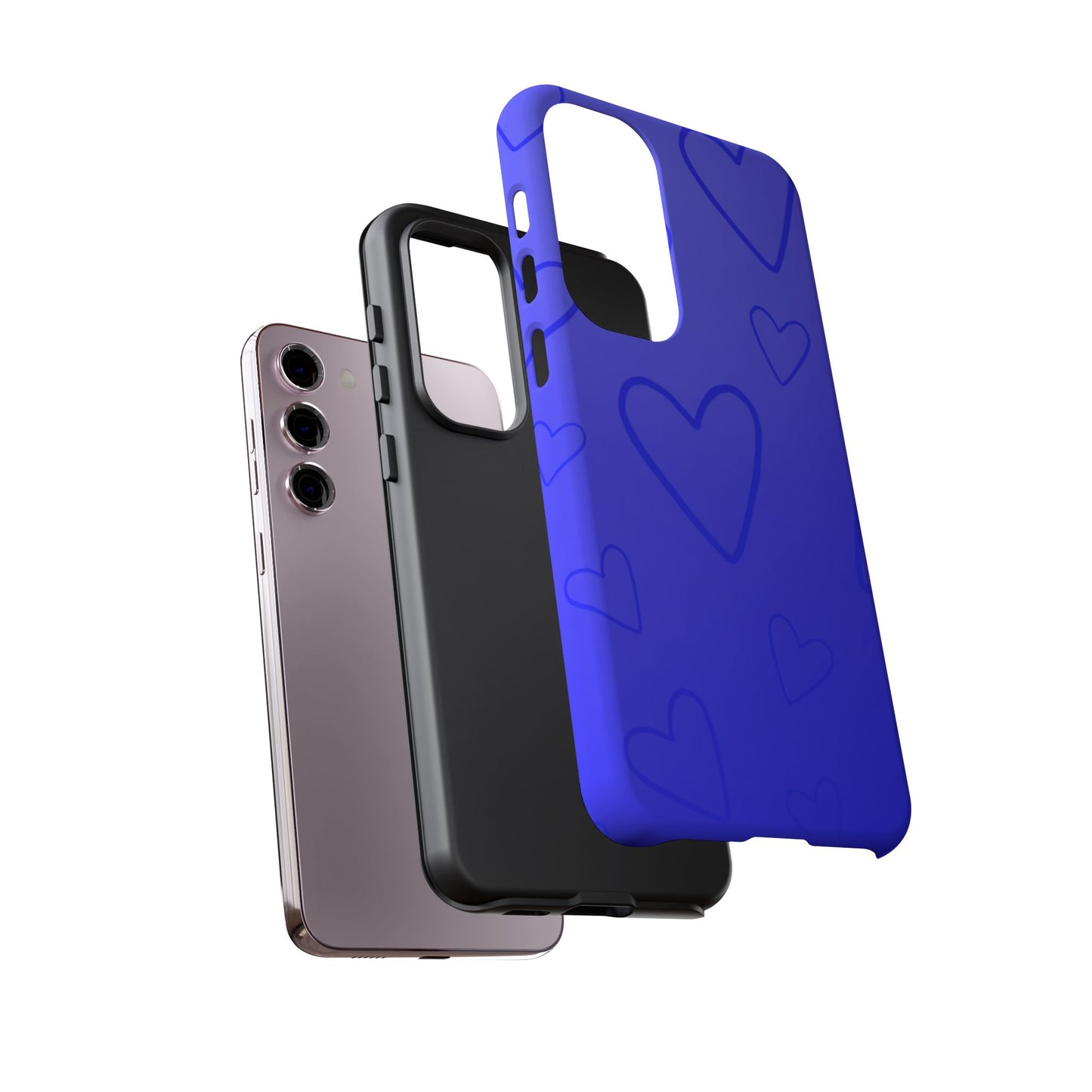 Hearts Blue Tough Cases