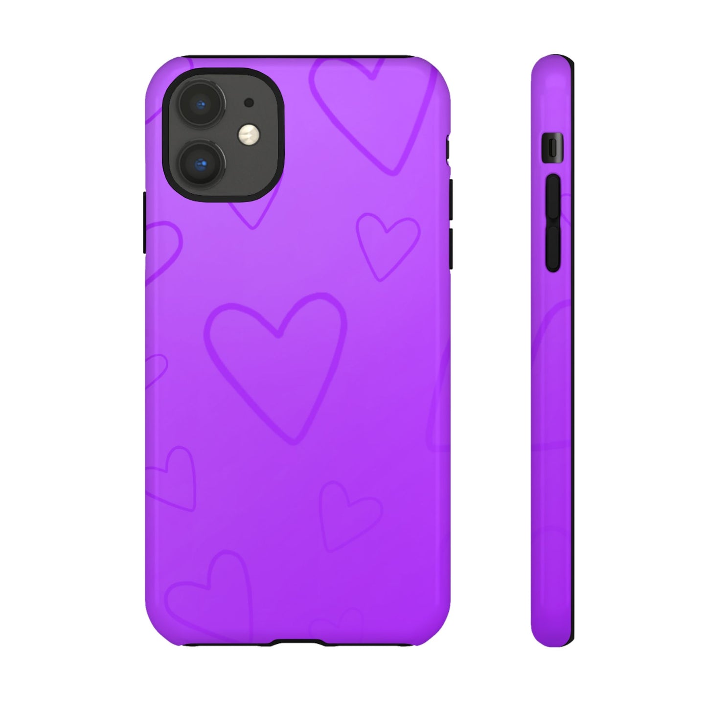 Hearts Purple Tough Cases