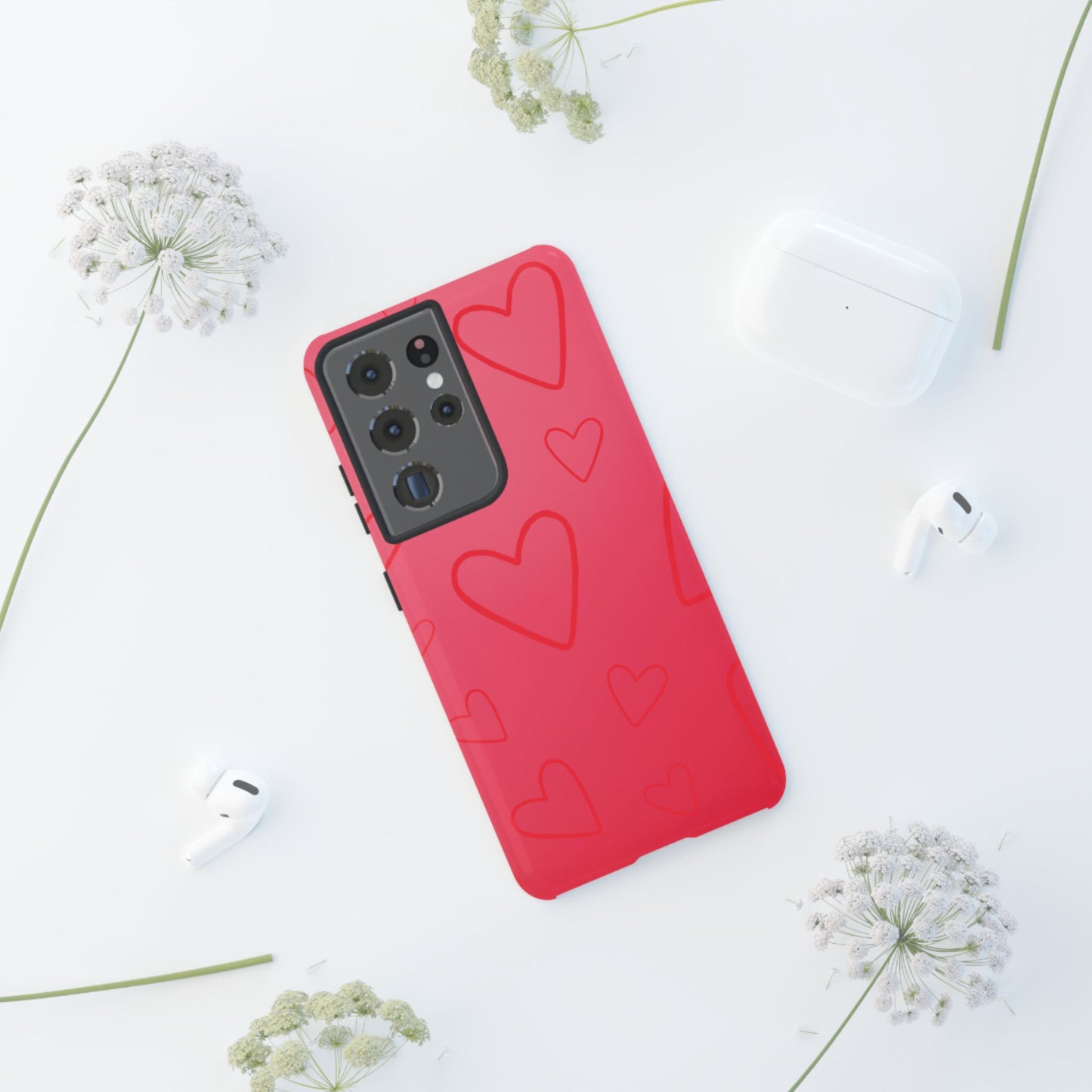 Hearts Red Tough Cases