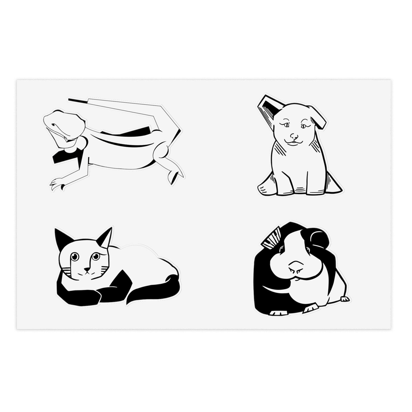 Abstract Pet Sticker Sheets