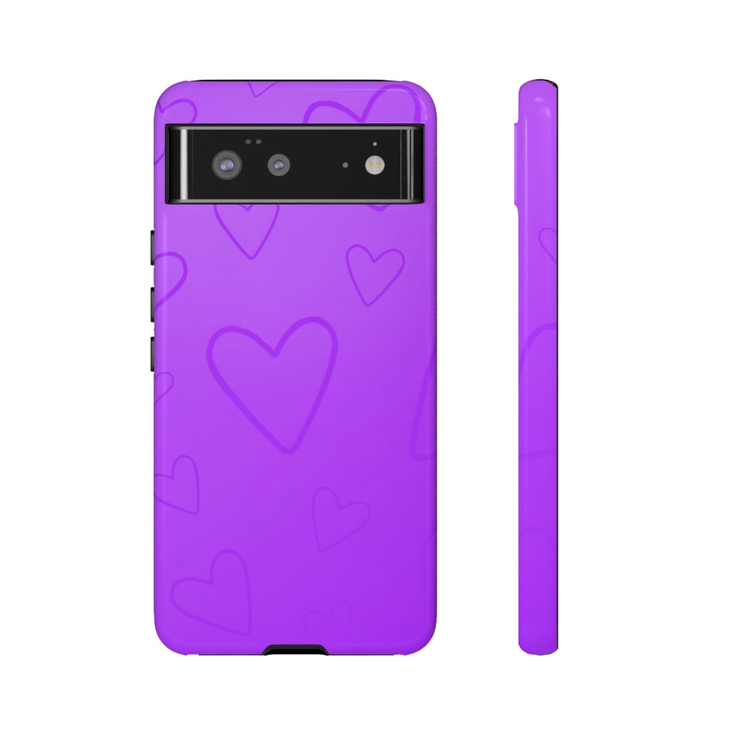 Hearts Purple Tough Cases