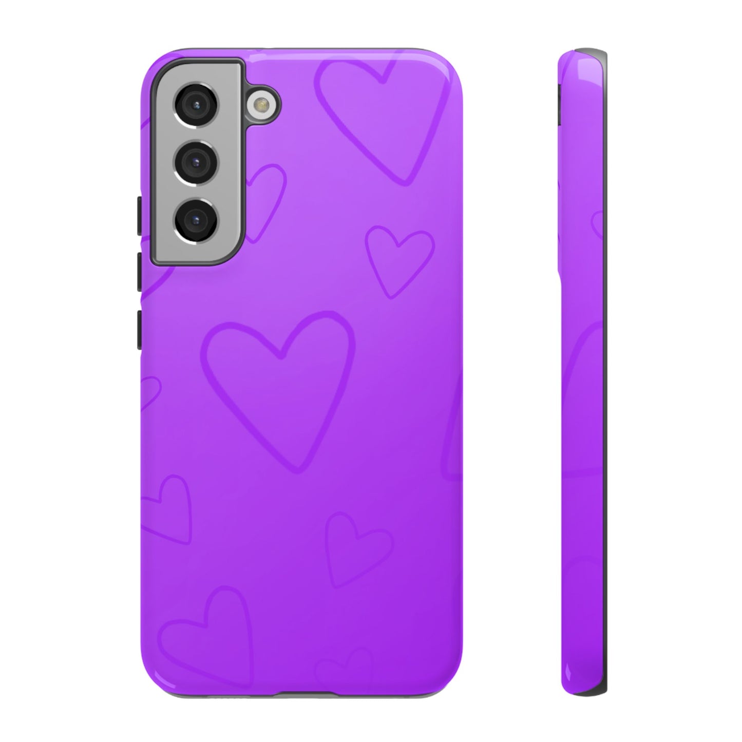 Hearts Purple Tough Cases