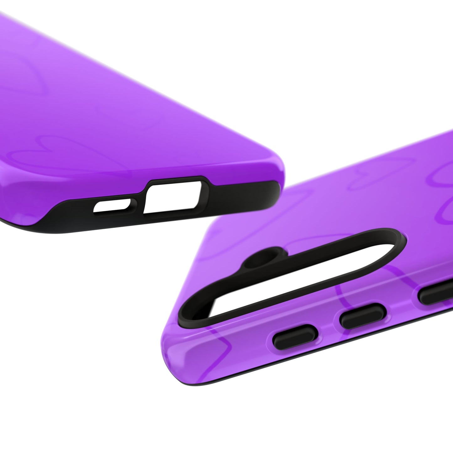 Hearts Purple Tough Cases