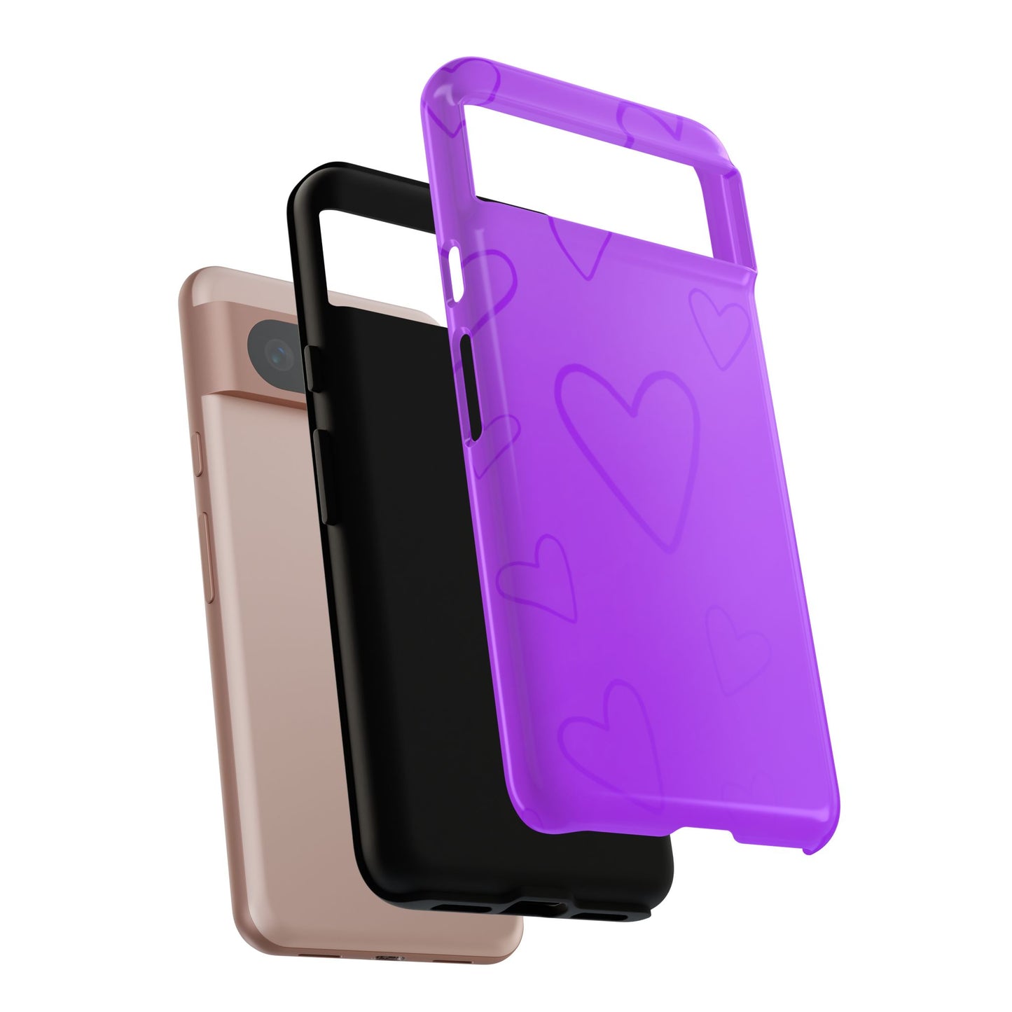 Hearts Purple Tough Cases