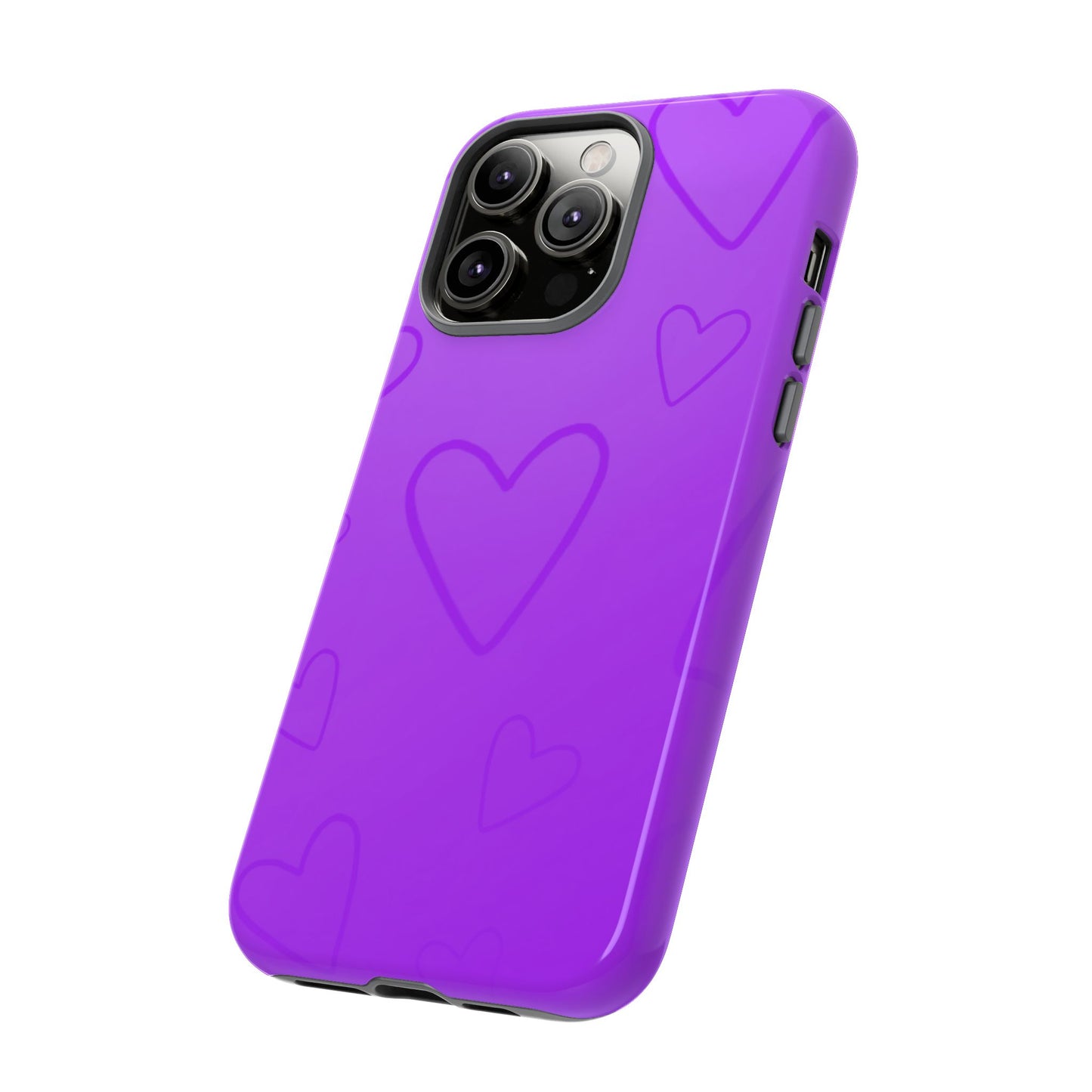 Hearts Purple Tough Cases