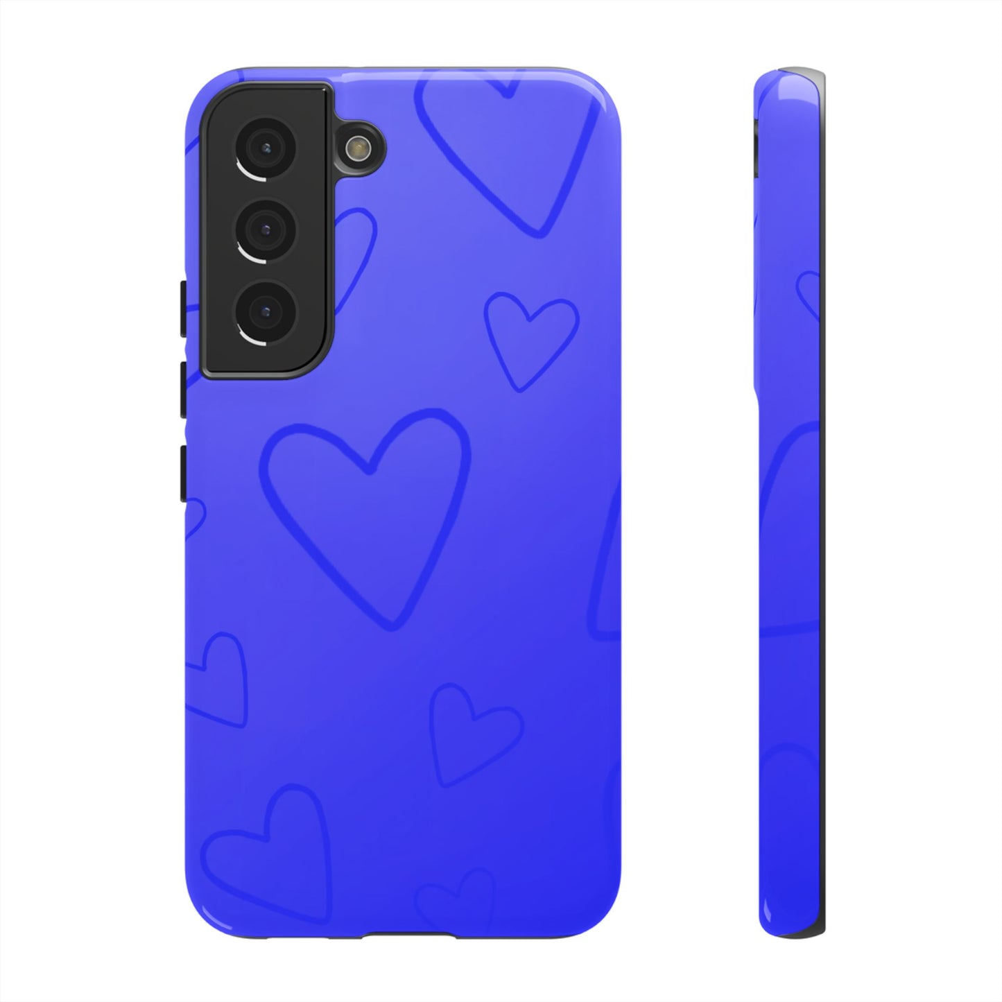 Hearts Blue Tough Cases