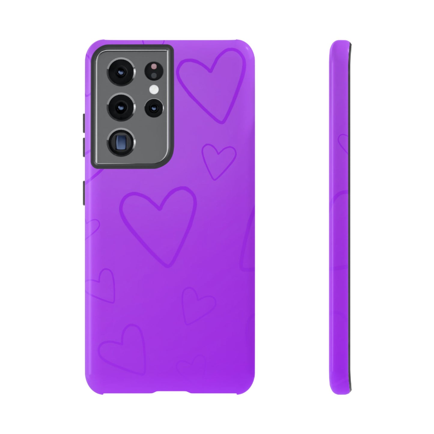 Hearts Purple Tough Cases