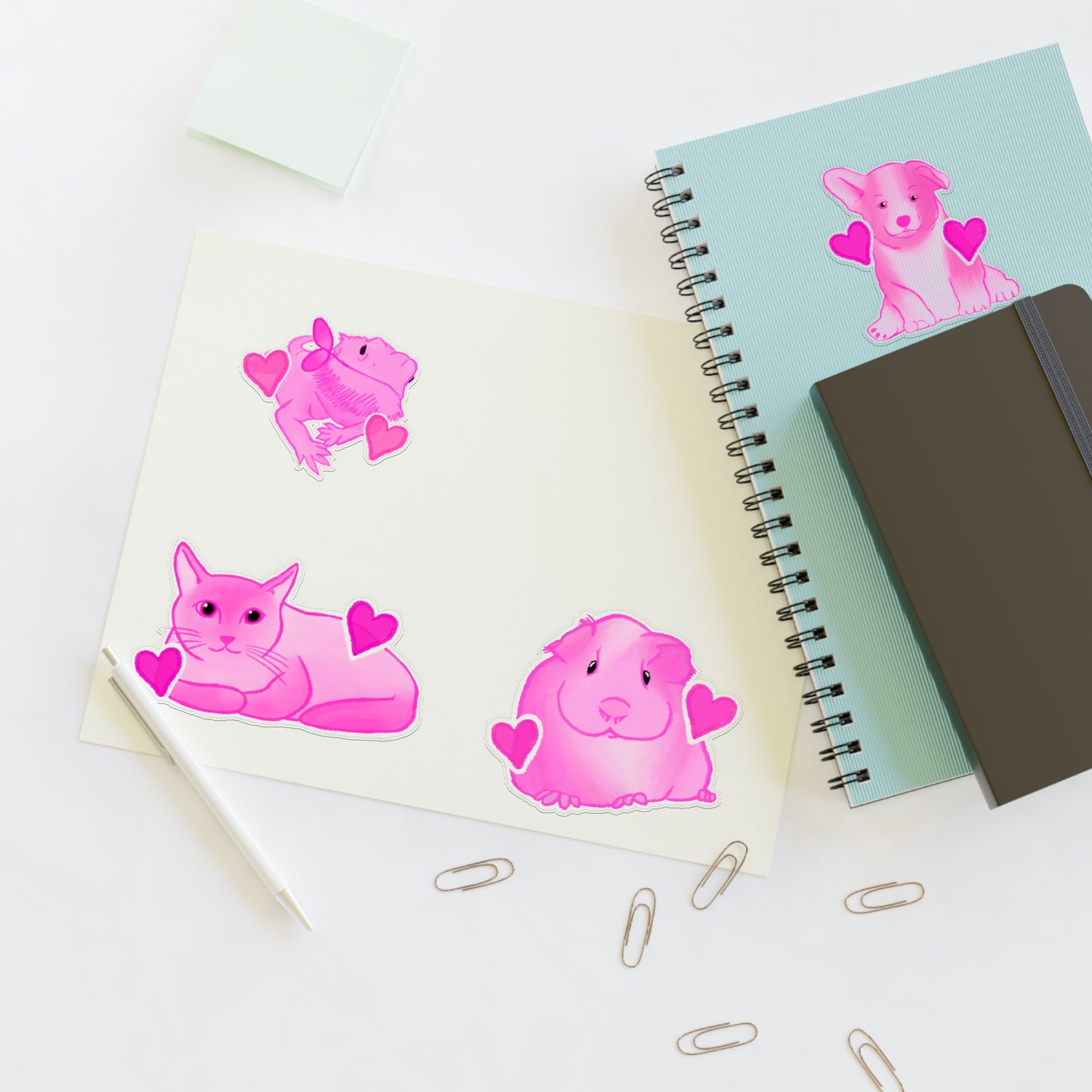 Pink Pet Sticker Sheets