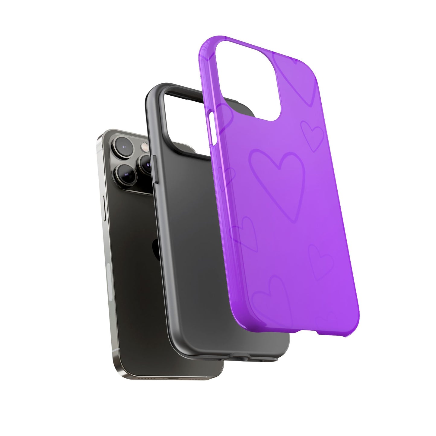 Hearts Purple Tough Cases