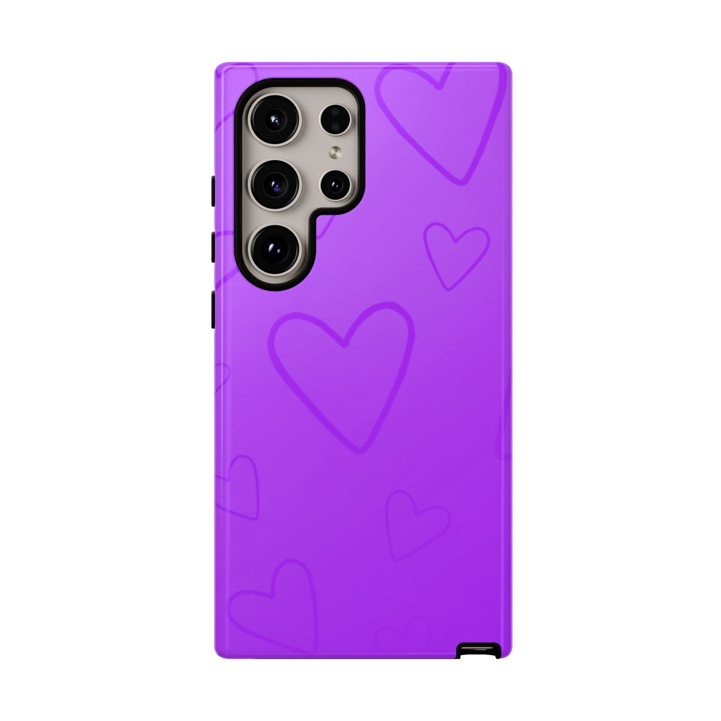 Hearts Purple Tough Cases