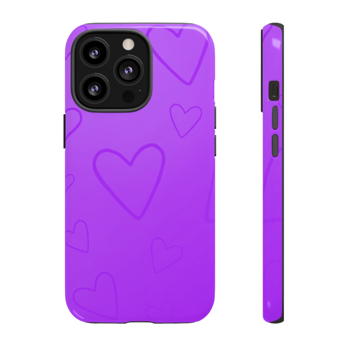 Hearts Purple Tough Cases