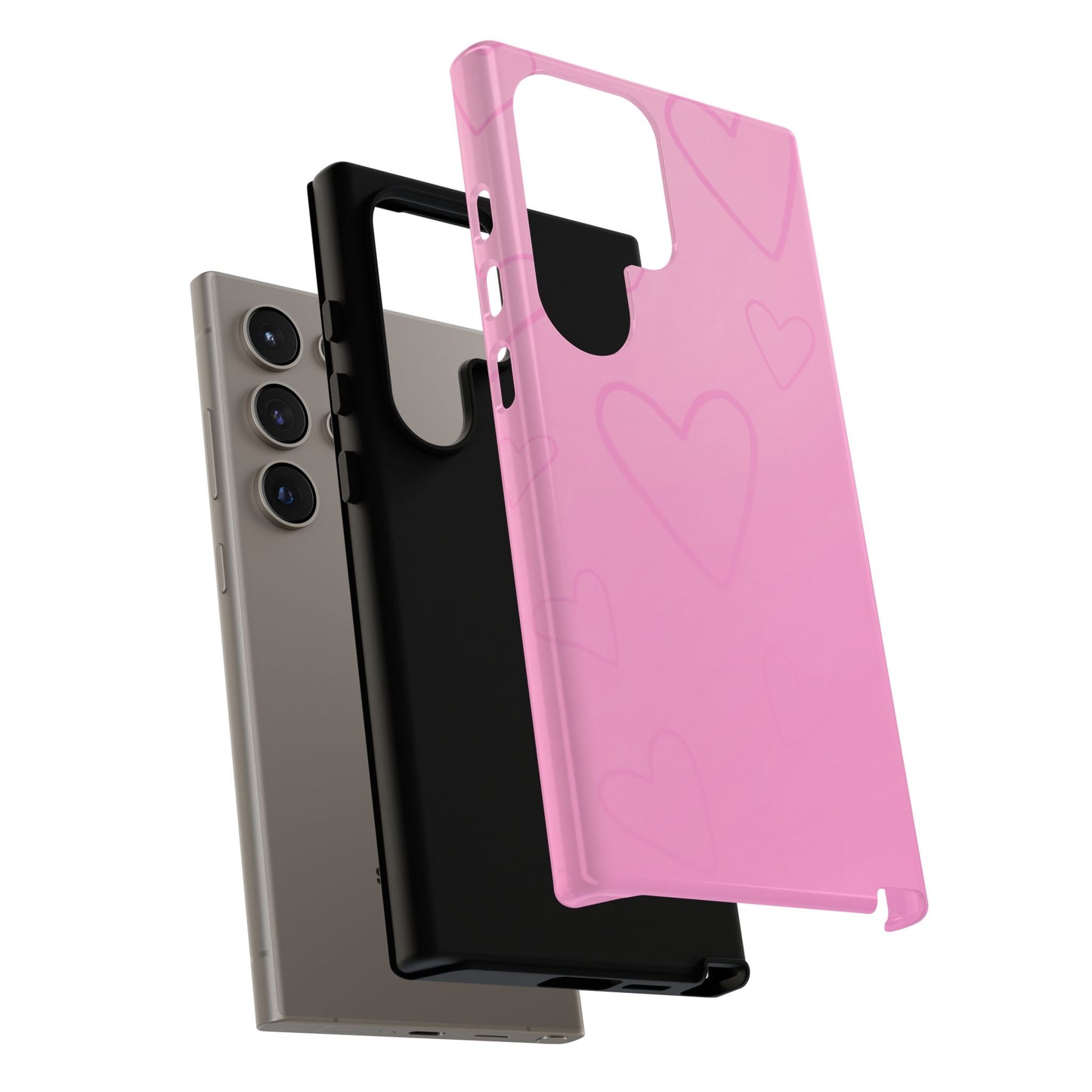 Hearts Pink Tough Cases