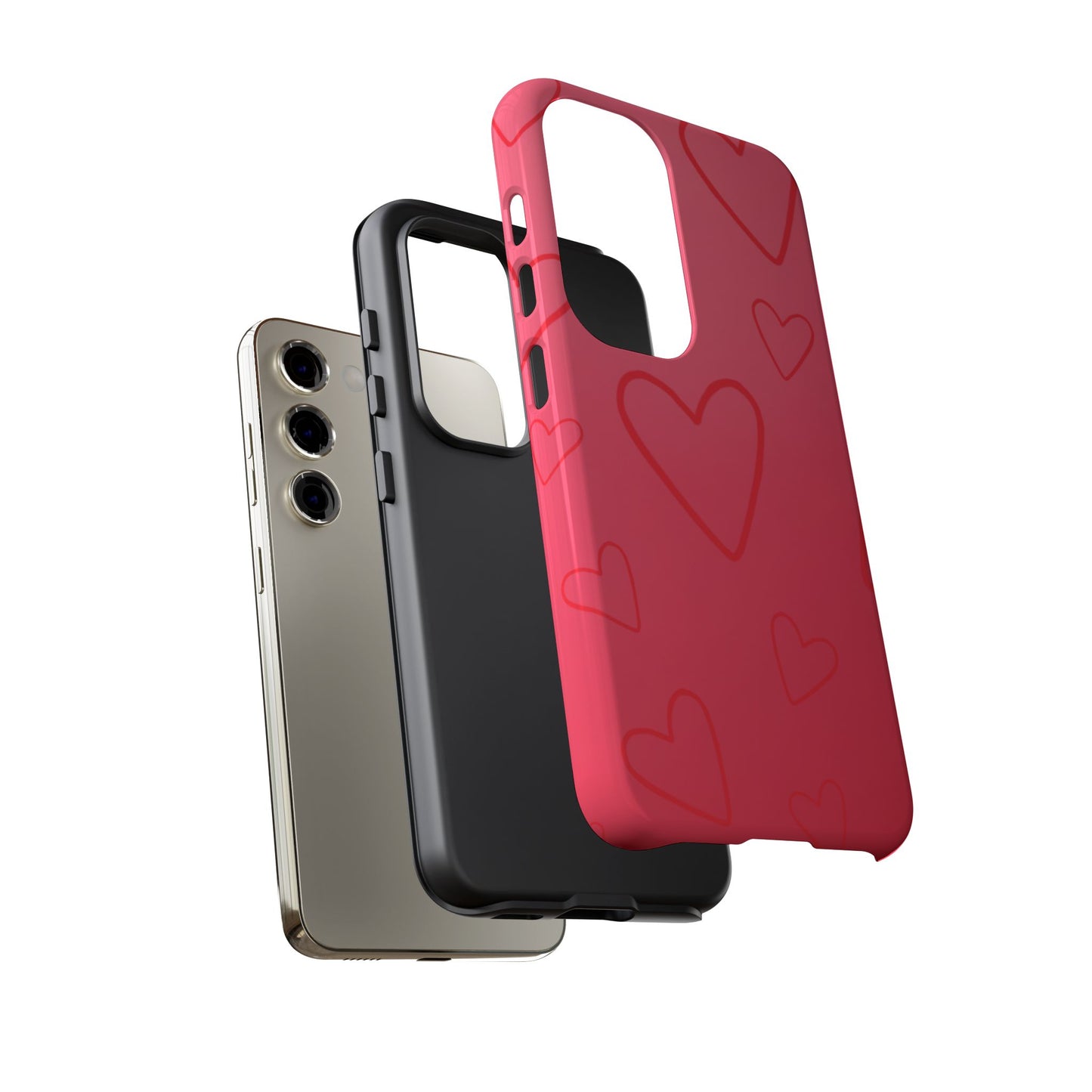 Hearts Red Tough Cases