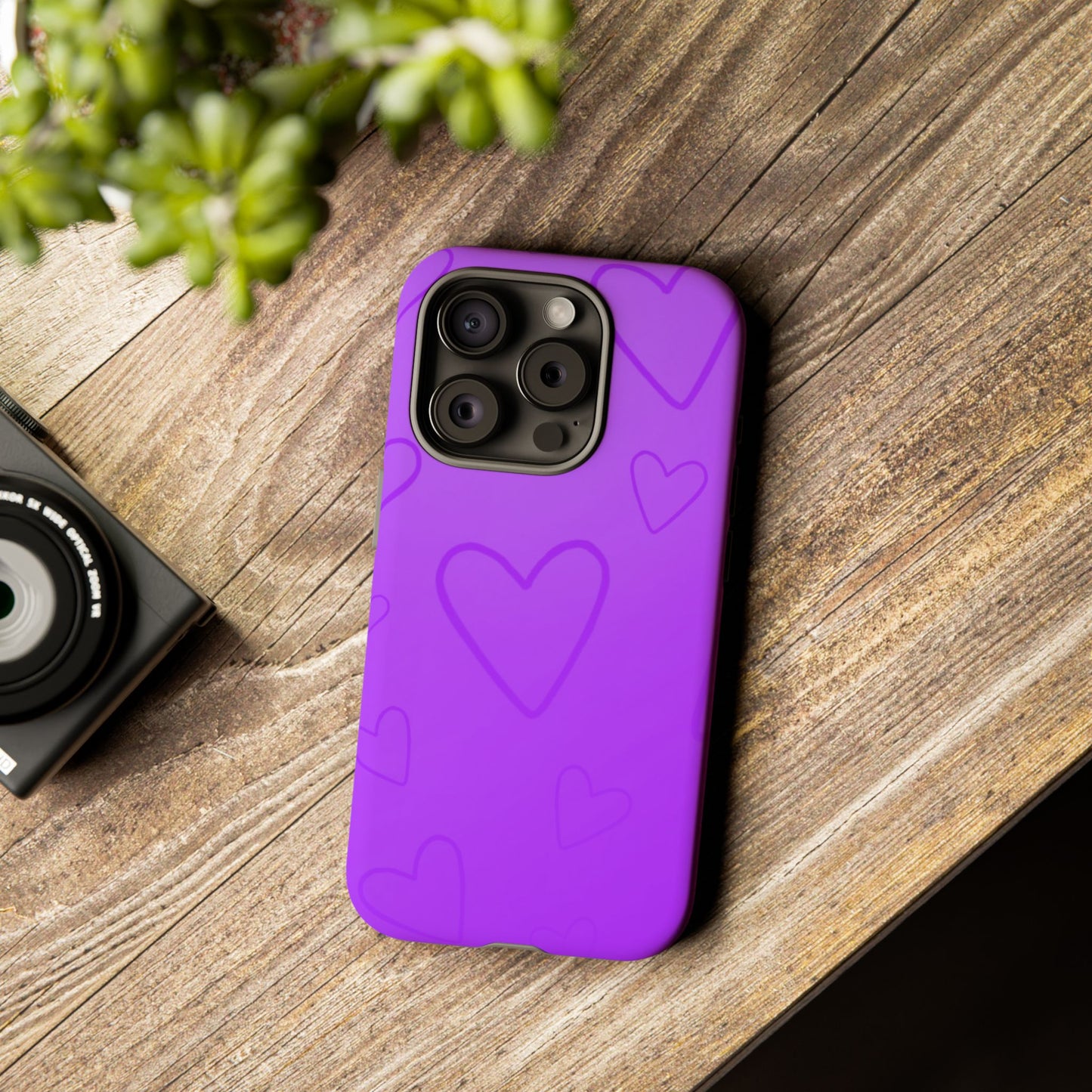 Hearts Purple Tough Cases