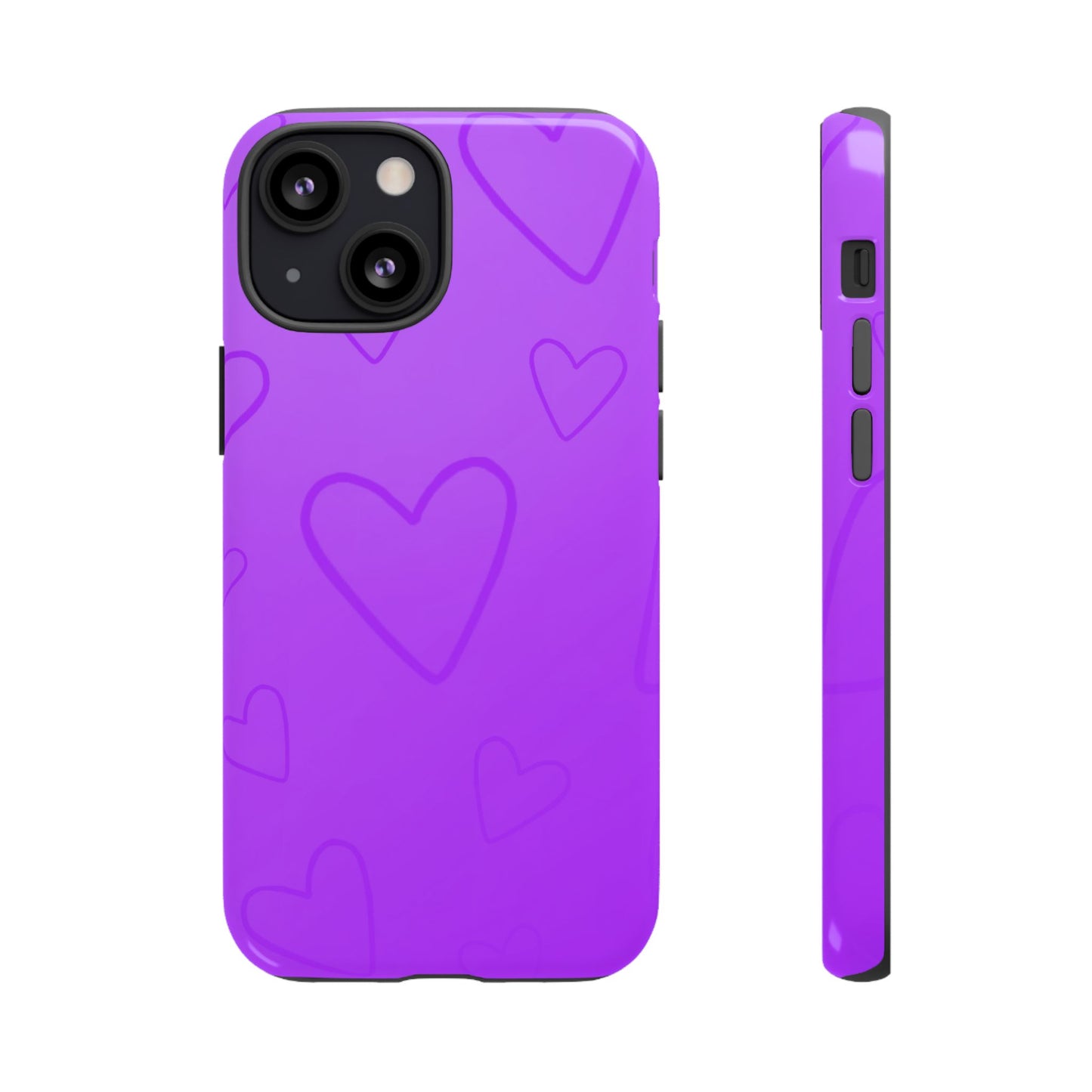 Hearts Purple Tough Cases