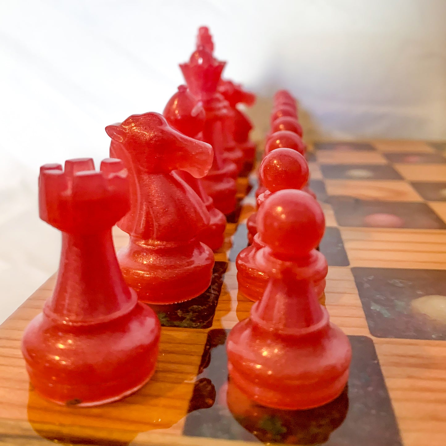 Gumball Chessboard: Resin-Preserved Candy