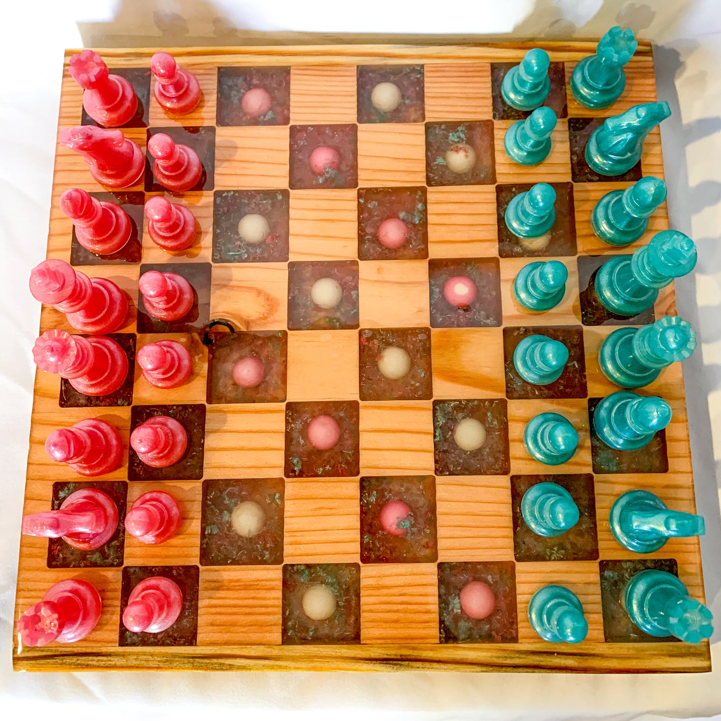 Gumball Chessboard: Resin-Preserved Candy