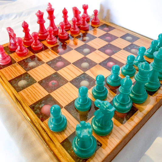 Gumball Chessboard: Resin-Preserved Candy
