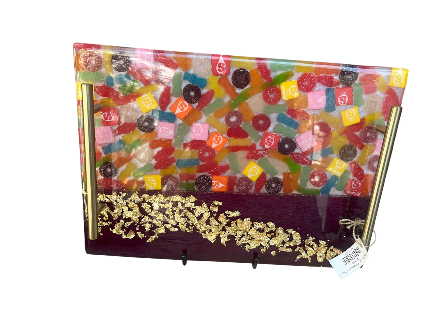 Candy Land Charcuterie Board: Resin-Preserved Candy with Purpleheart Wood
