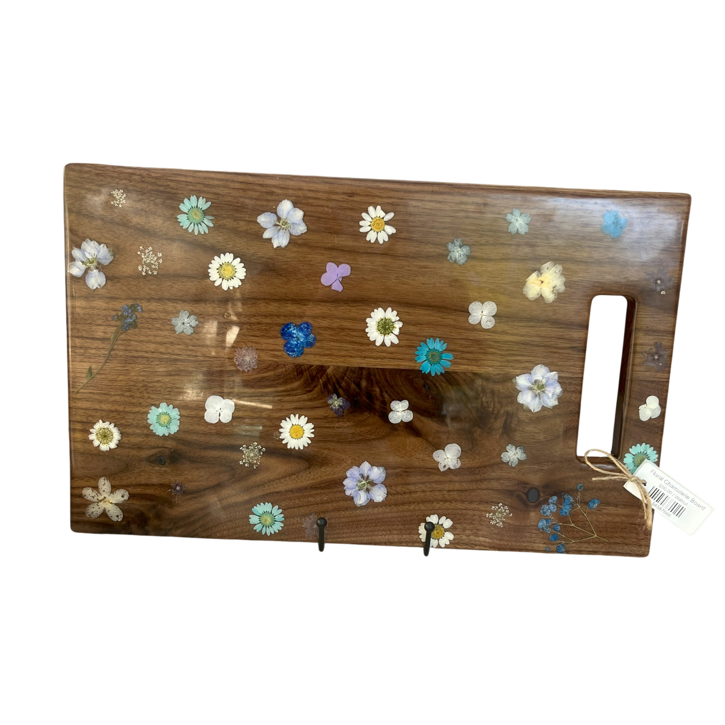 Garden Charcuterie Board: Dried and Pressed Flowers in Resin