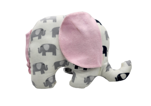 Pink Elephant Stuffy: Handsewn Stuffed Animal